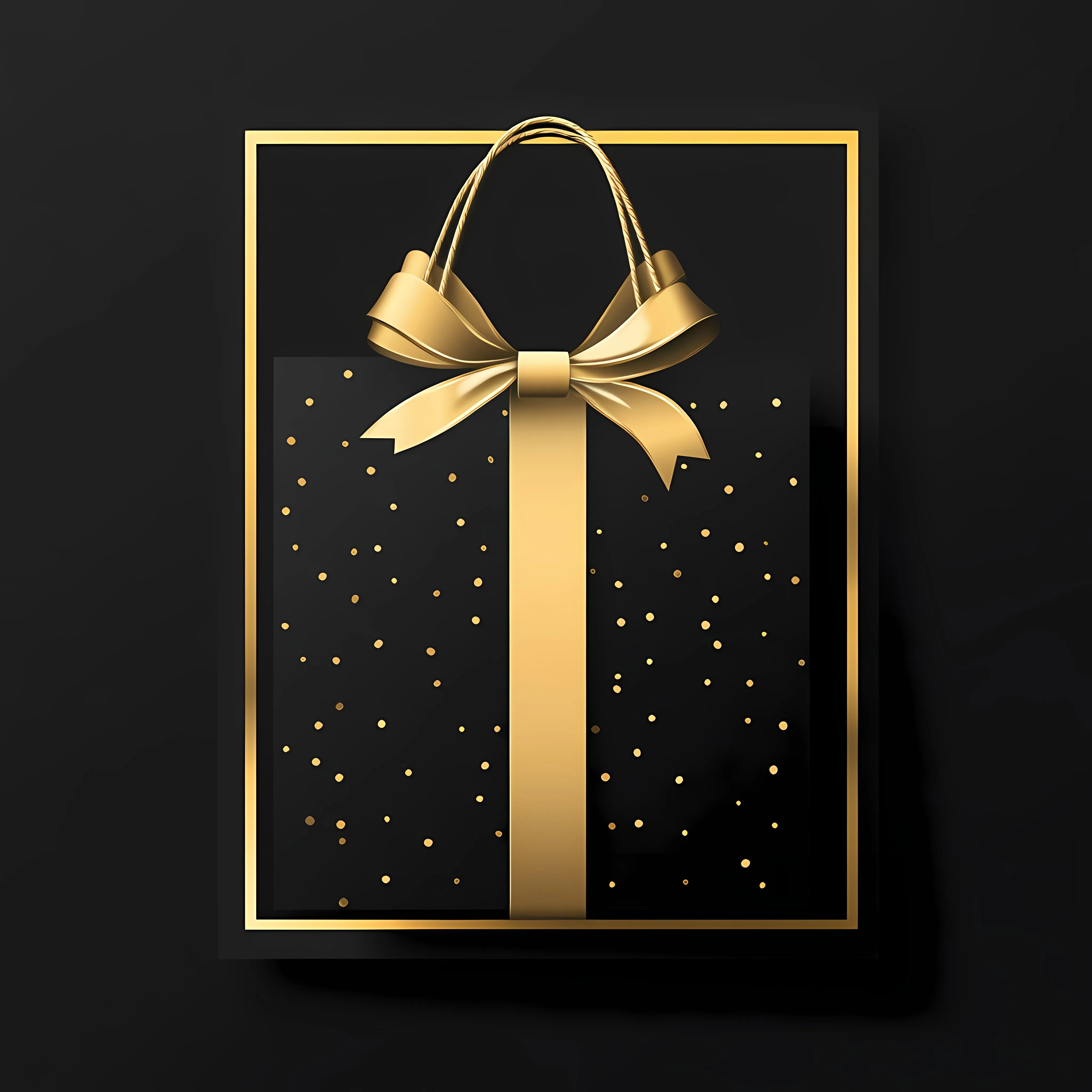 Black and Gold Birthday Gift Bag Vector Illustration — free download from Dotvec