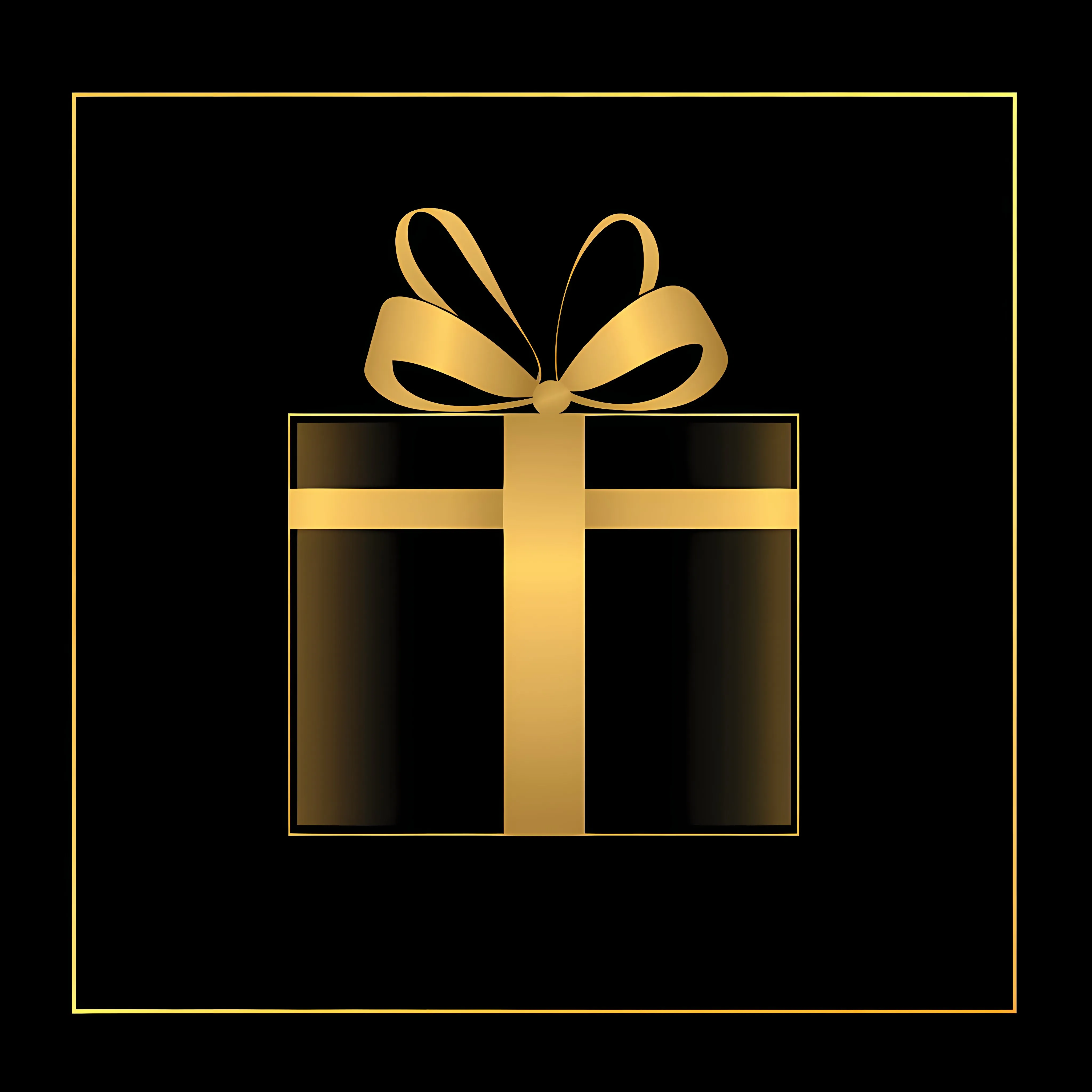 Elegant Black and Gold Birthday Gift Illustration — free download from Dotvec