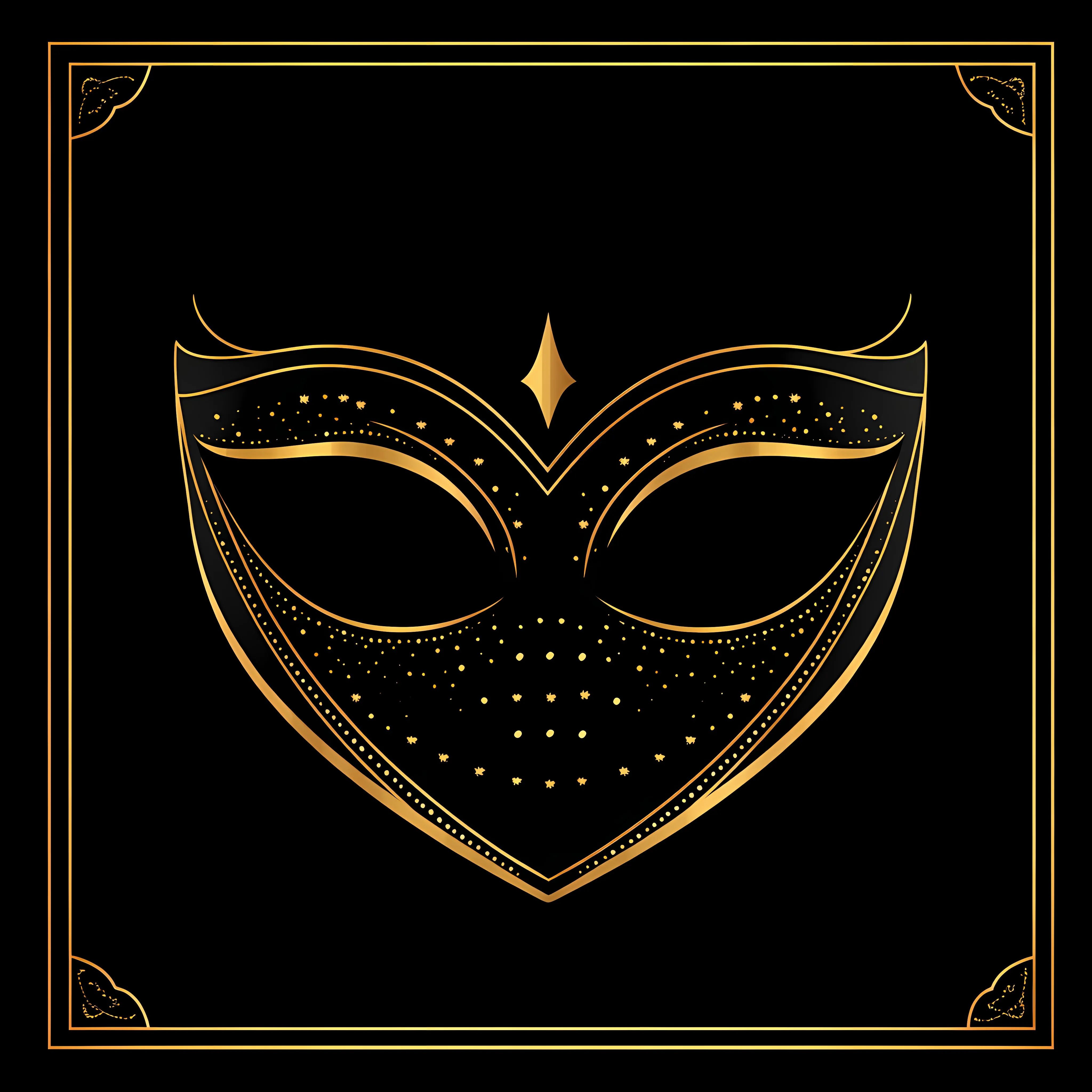 Black and Gold Birthday Mask Vector Illustration — free download from Dotvec