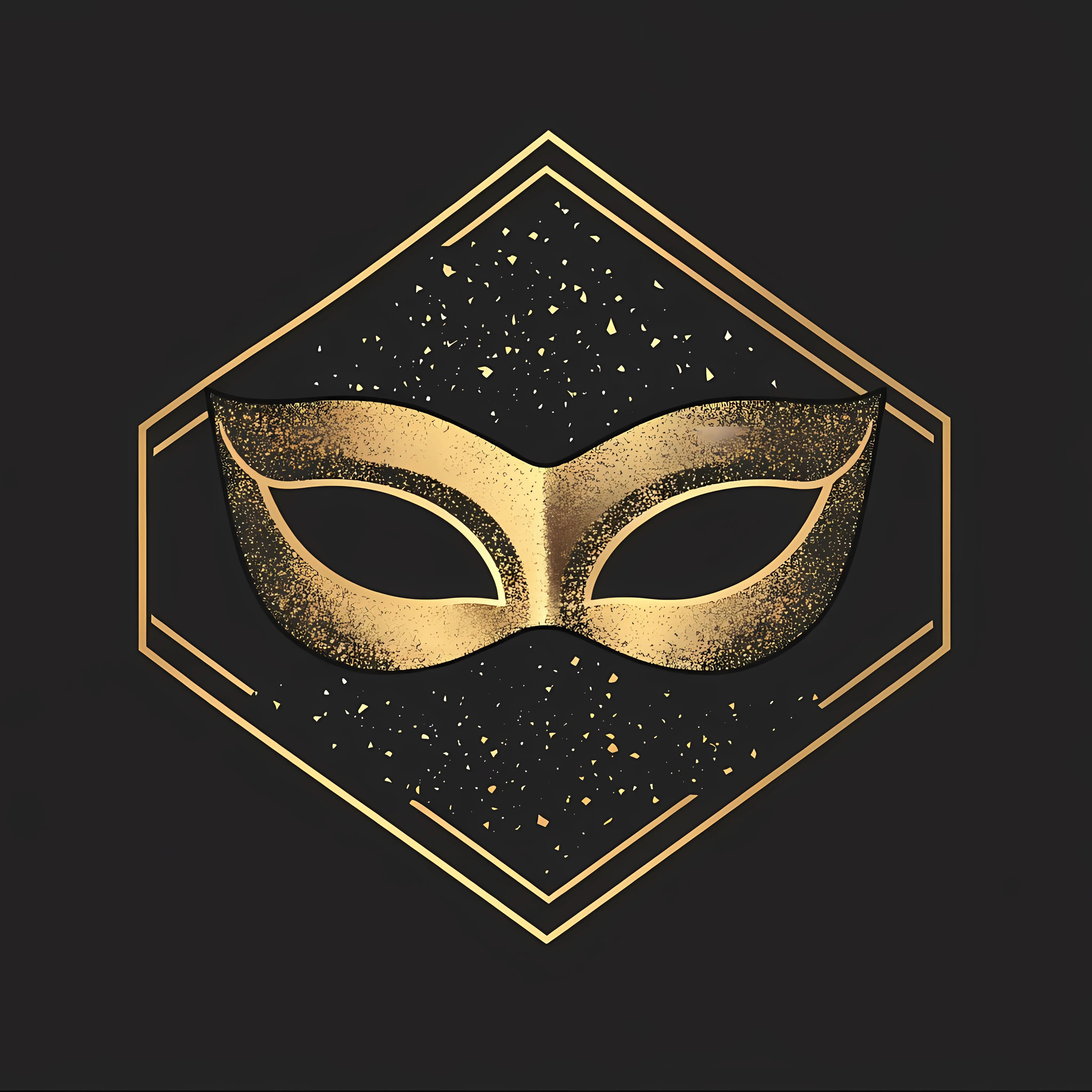 Black and Gold Birthday Mask Vector Illustration – free golden accents image from Dotvec