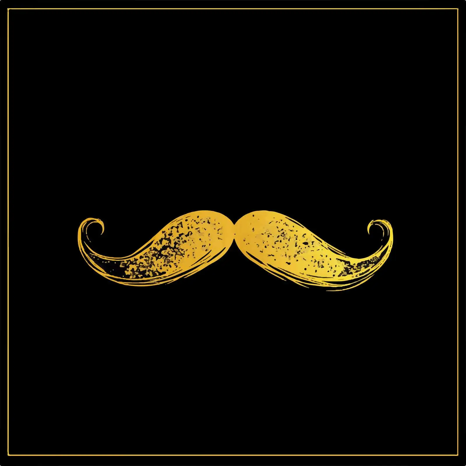 Black and Gold Birthday Mustache Vector — free download from Dotvec