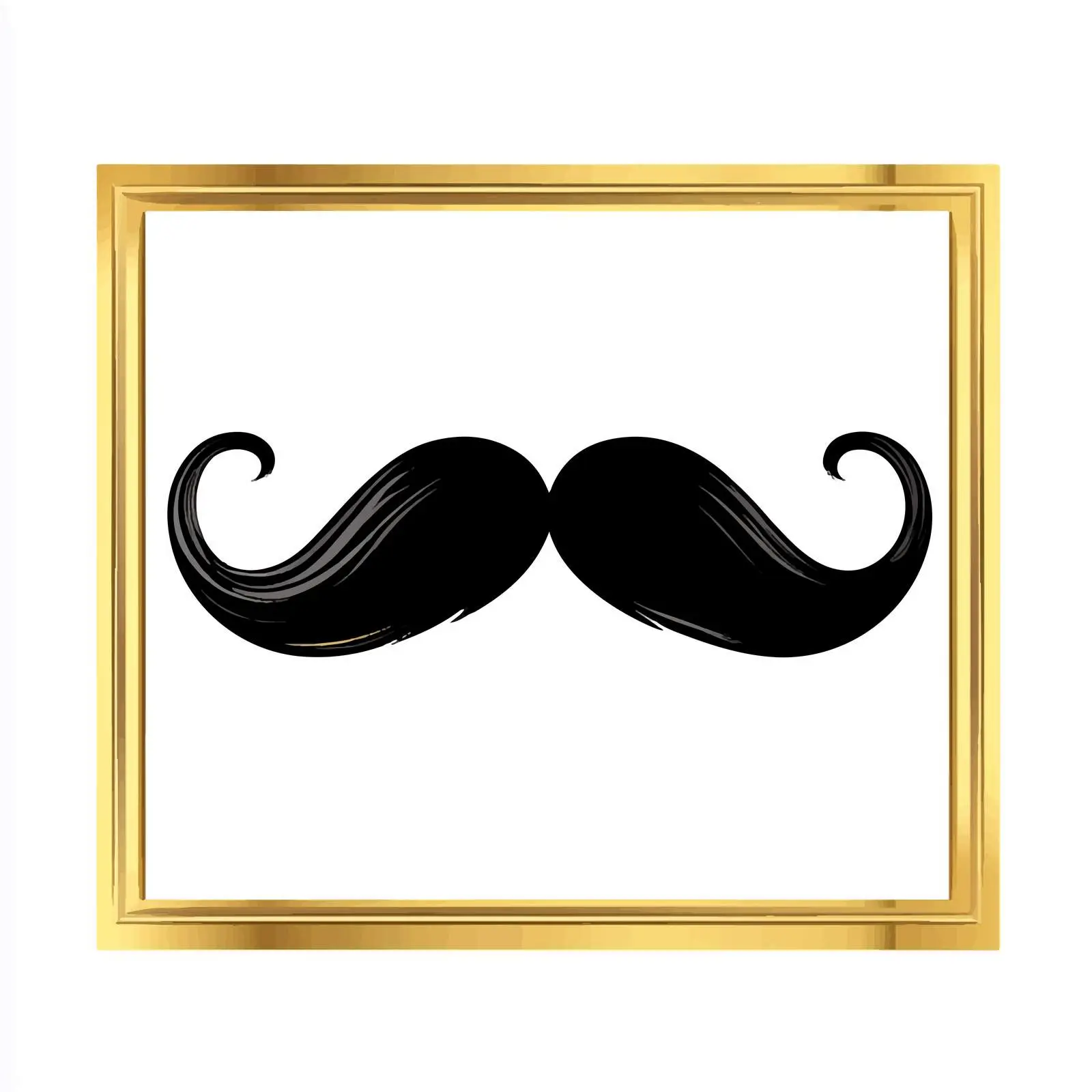 Black and Gold Mustache Birthday Vector — free download from Dotvec