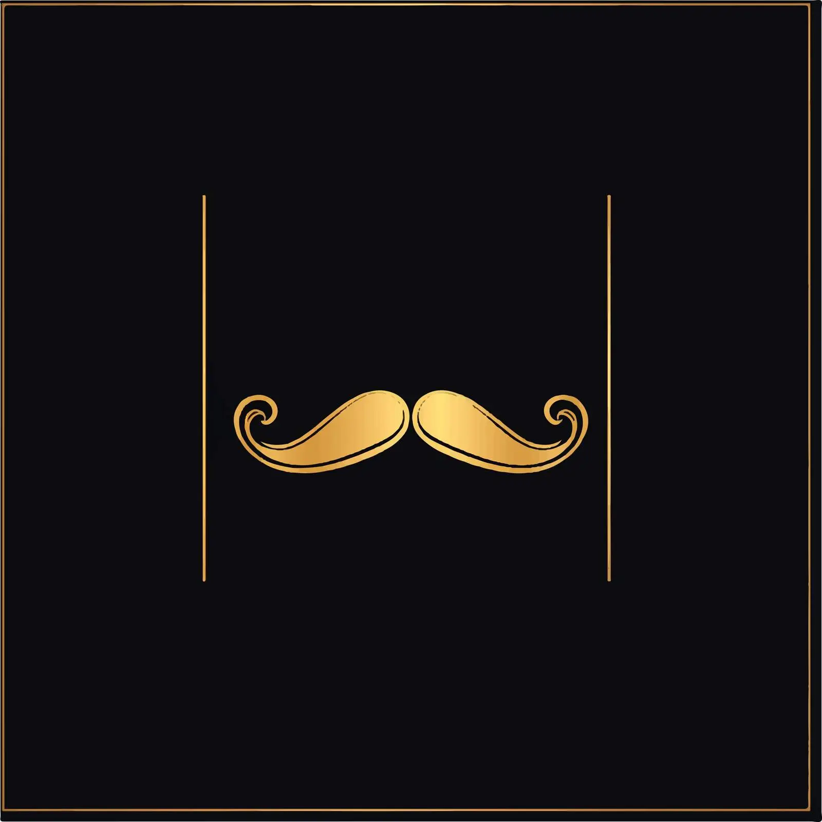 Black and Gold Mustache Birthday Vector — free download from Dotvec