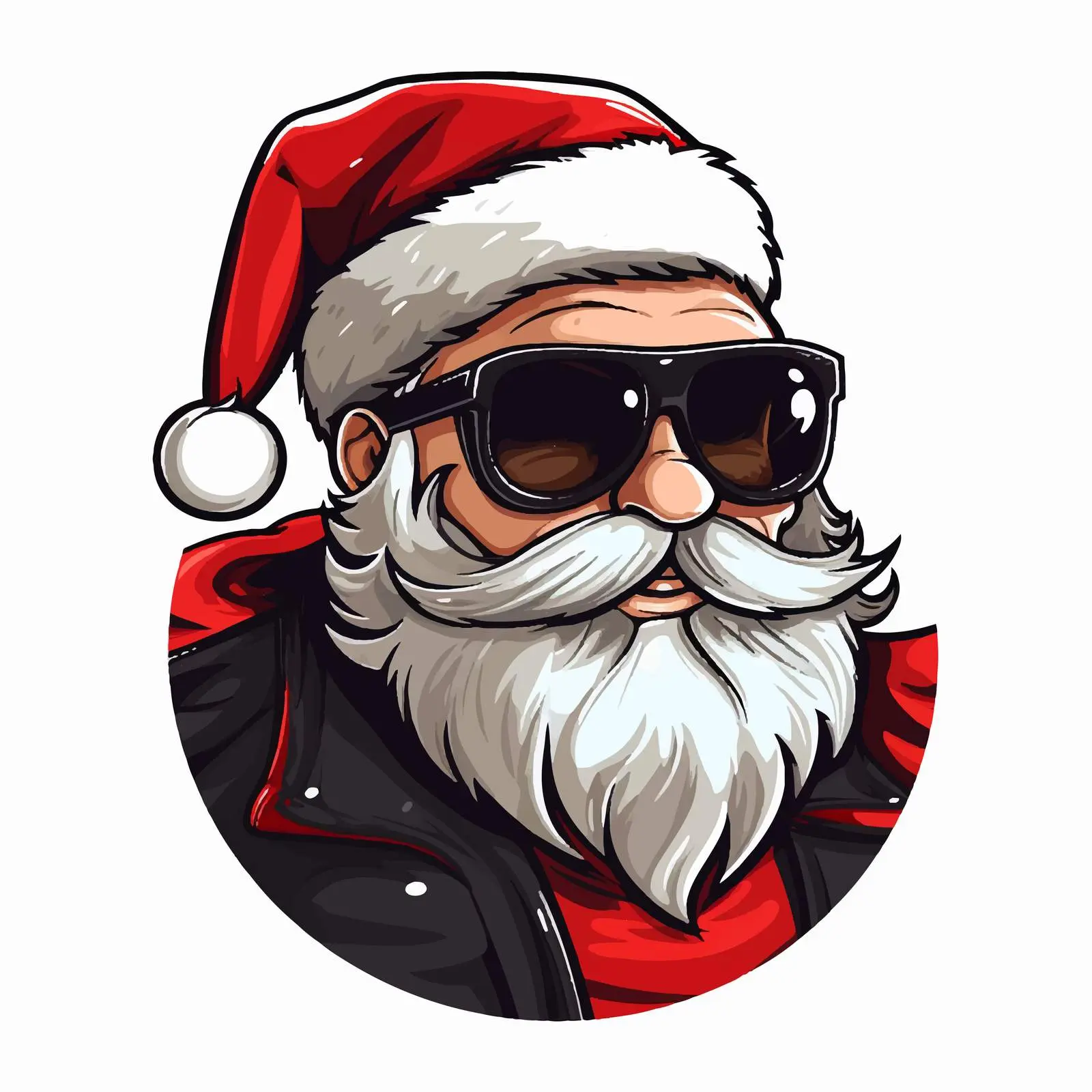 Santa Vector Illustrations in Black and White — free download from Dotvec