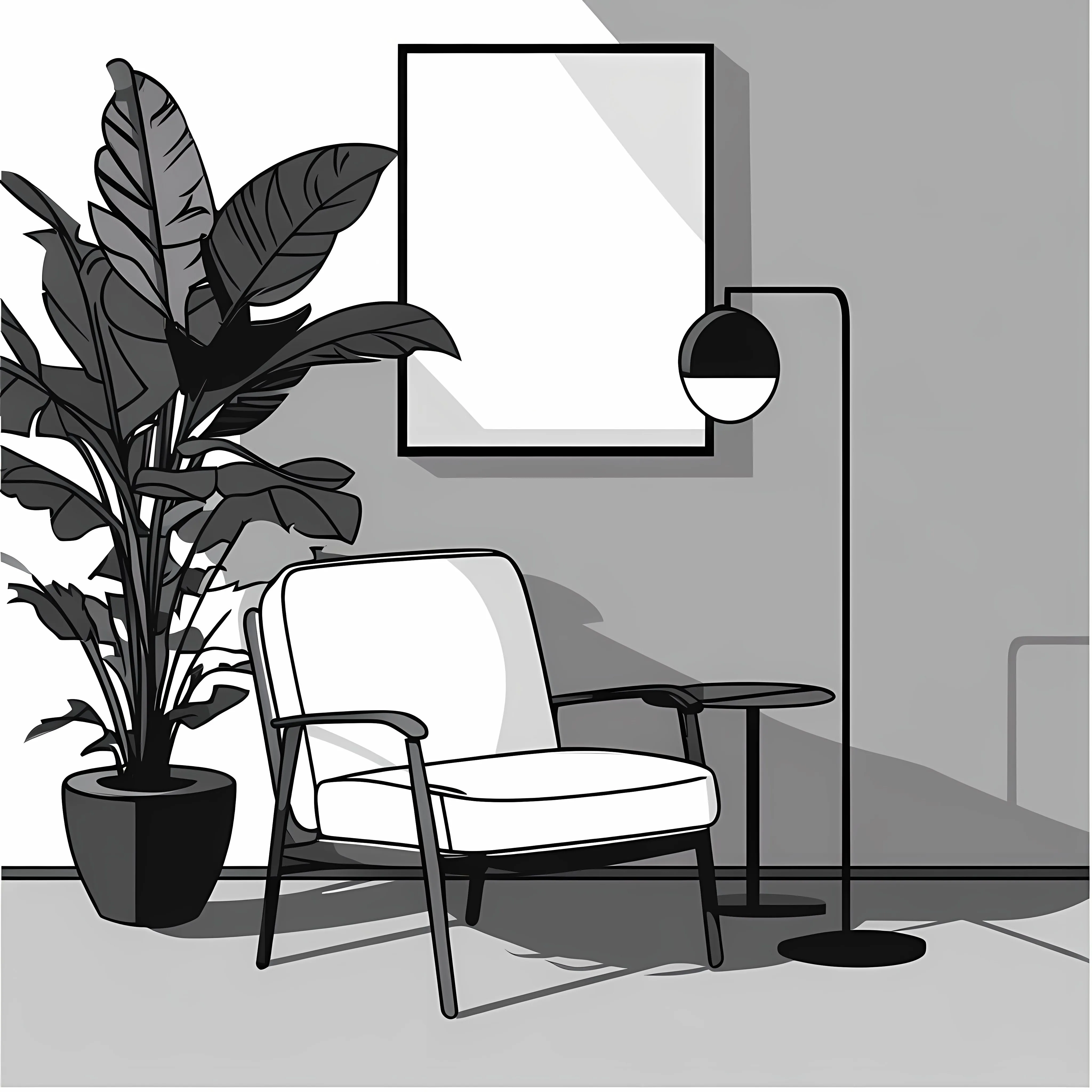 Black and White Cartoon Vector Illustration – free art trends image from Dotvec