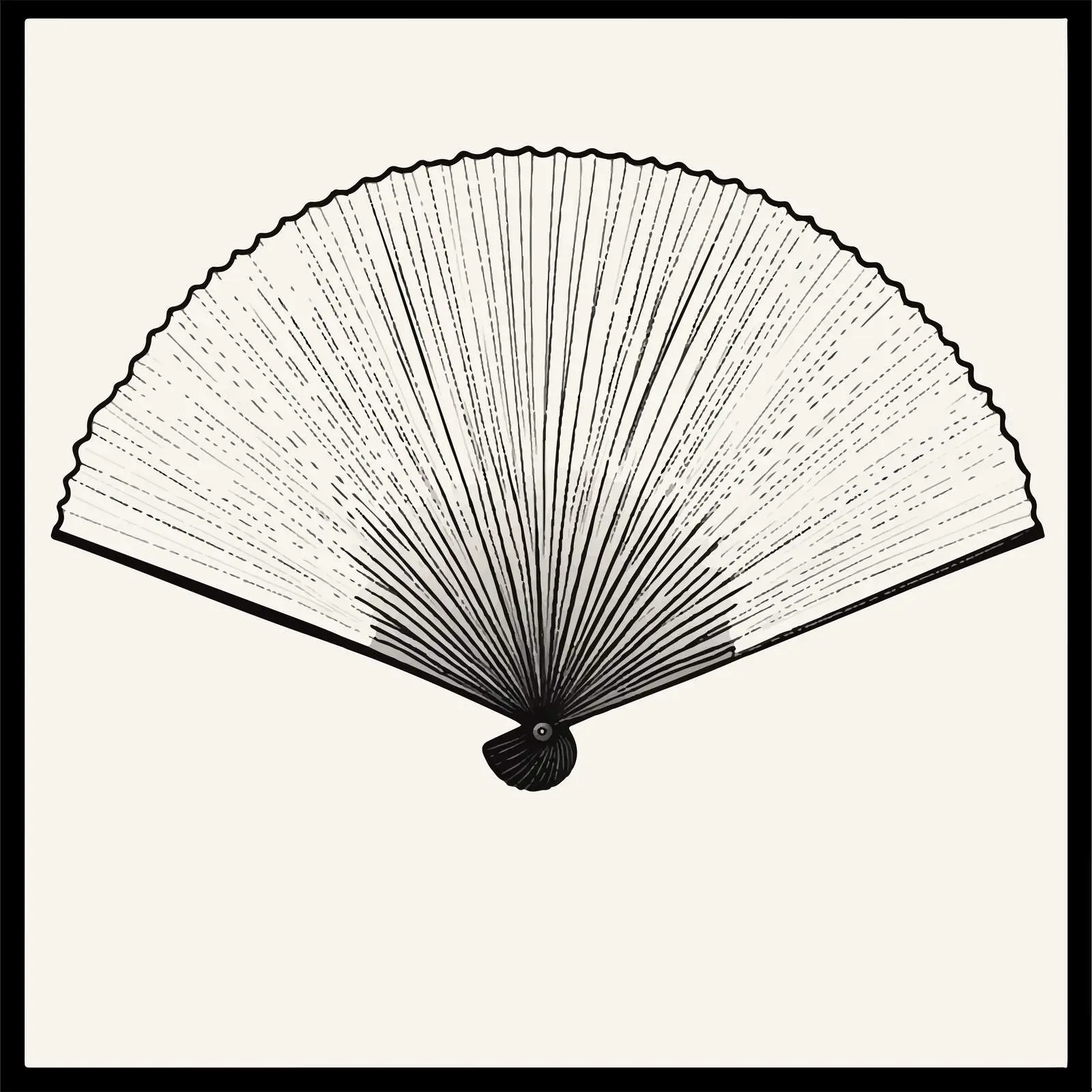 Black and White Fan Vector Illustration — free download from Dotvec