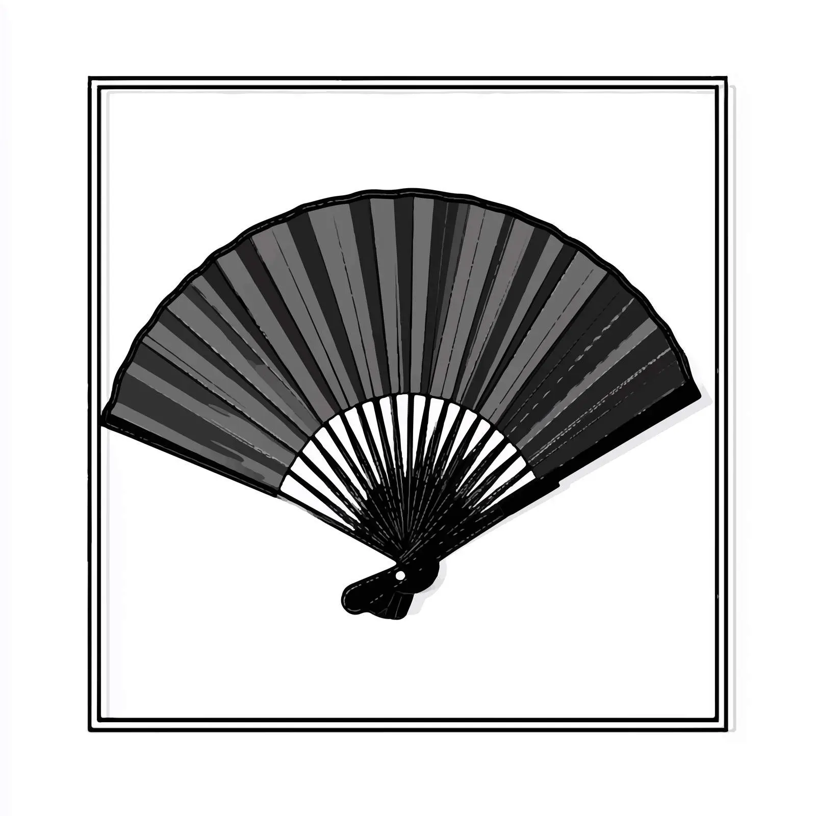 Black and White Flat Fan Vector — free download from Dotvec