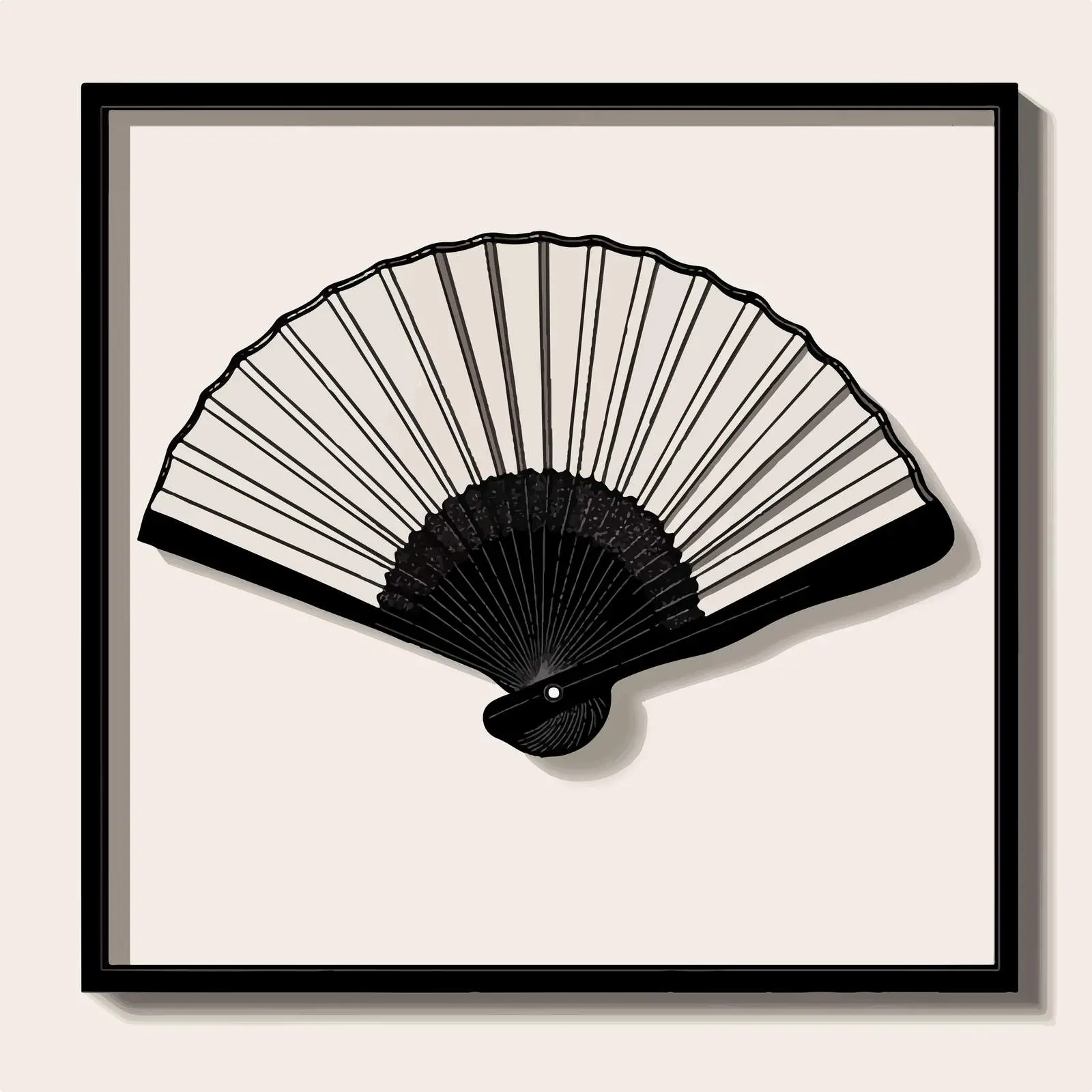 Flat Black and White Fan Vector — free download from Dotvec