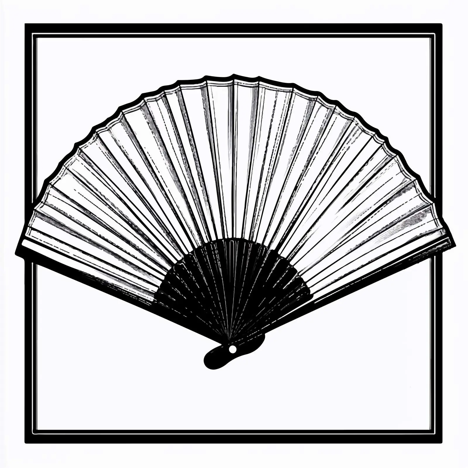 Black and White Fan Vector Illustration — free download from Dotvec