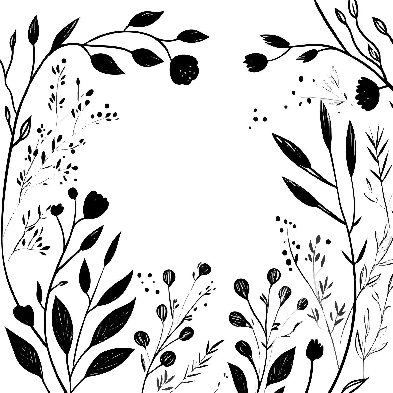 Black and White Floral Vector Background — free download from Dotvec