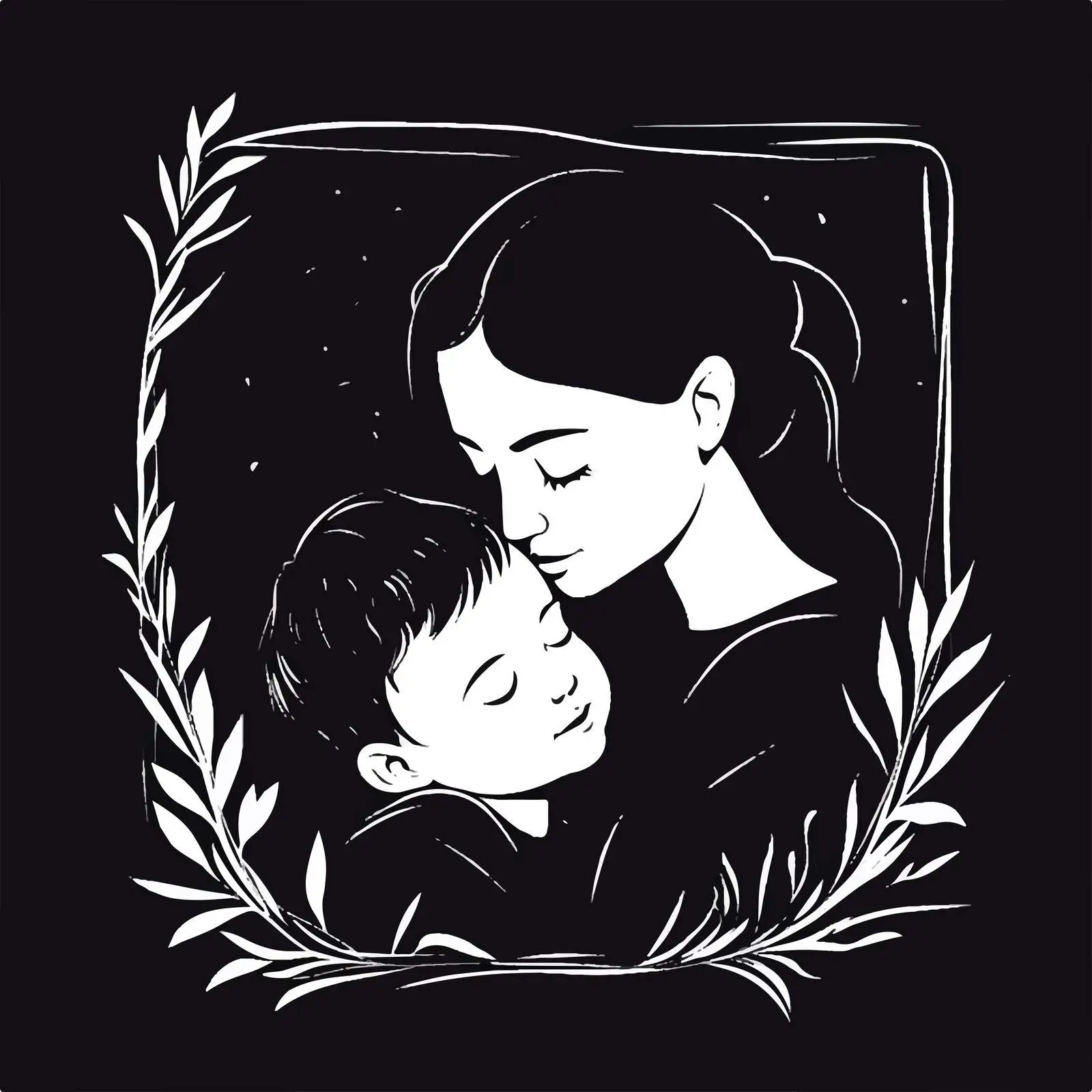 Mother and Child Flat Vector Illustration — free download from Dotvec