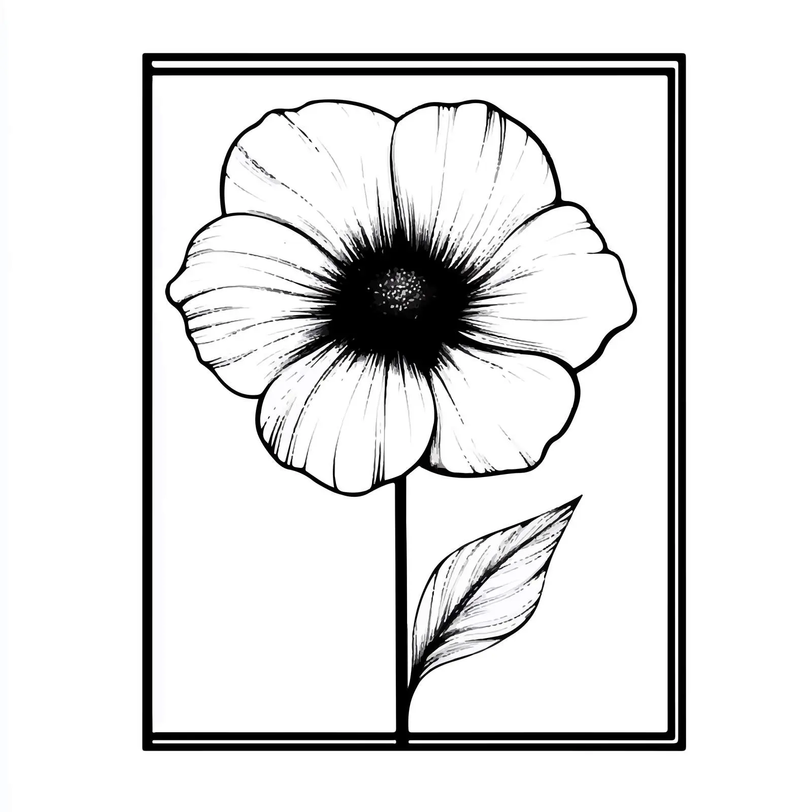 Black and White Flower Silhouette Vector — free download from Dotvec