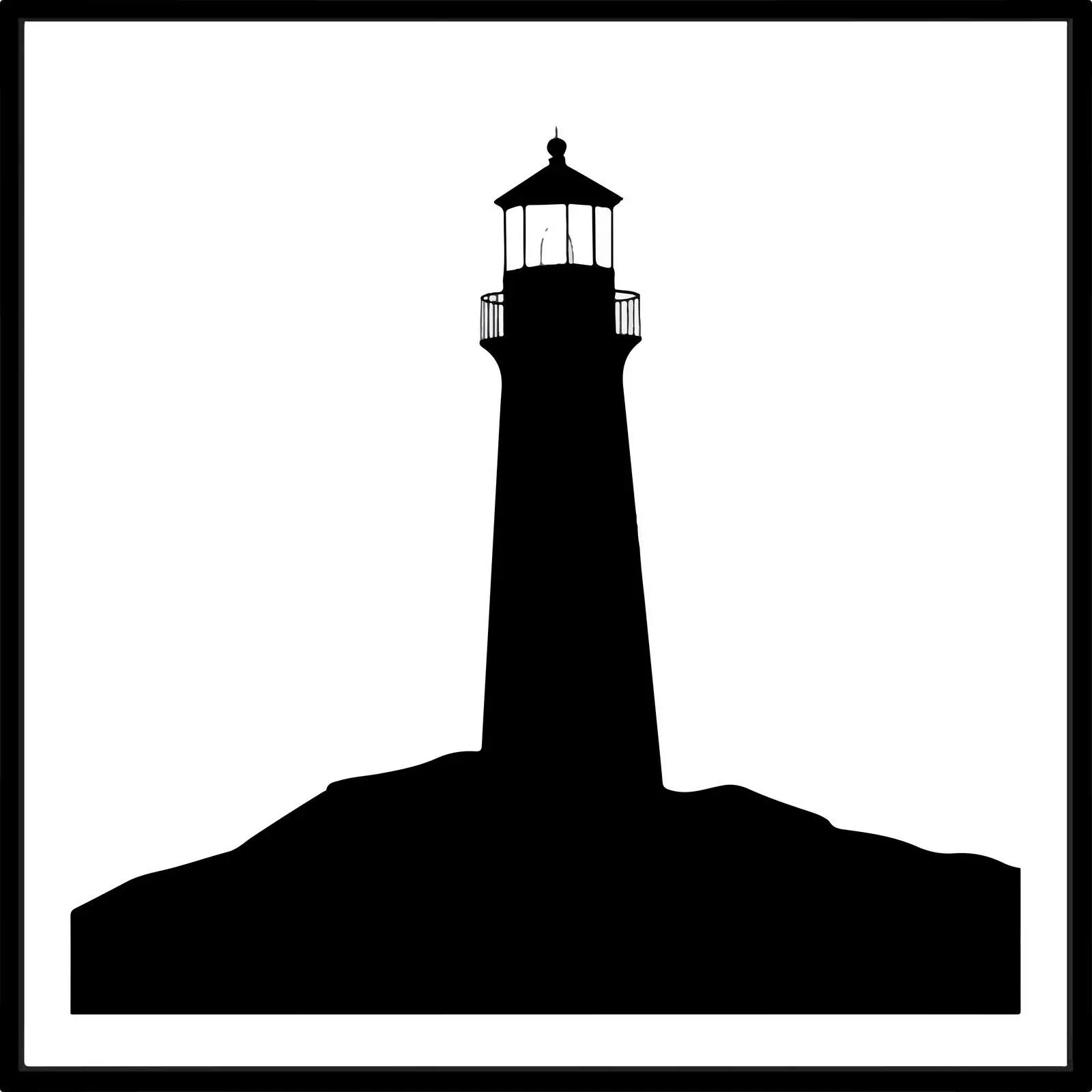 Black and White Lighthouse Silhouette Vector — free download from Dotvec