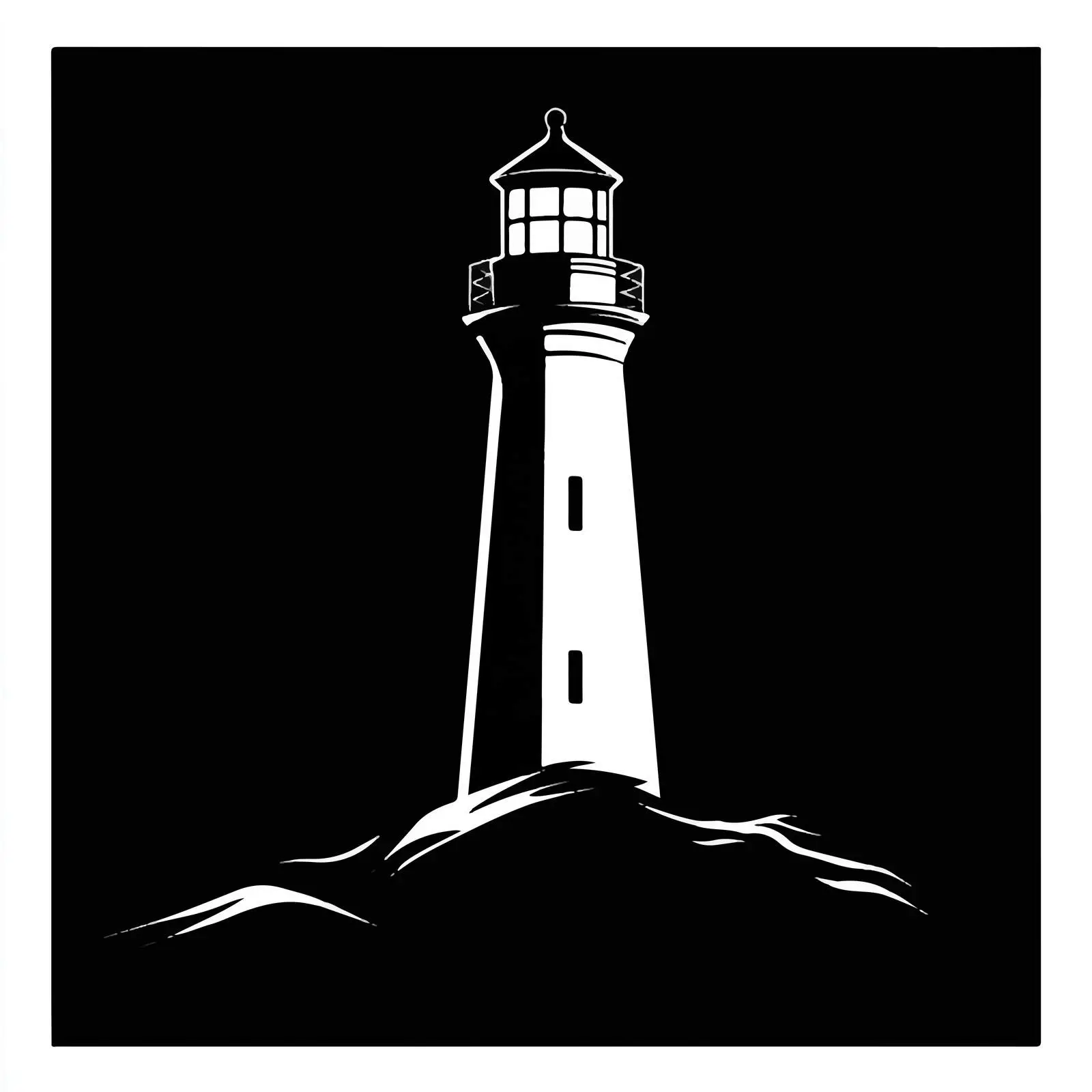Black and White Lighthouse Silhouette Vector — free download from Dotvec