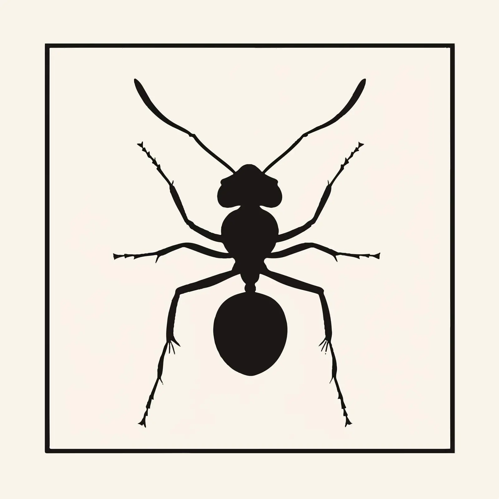 Flat Vector Black Ant Illustration — free download from Dotvec