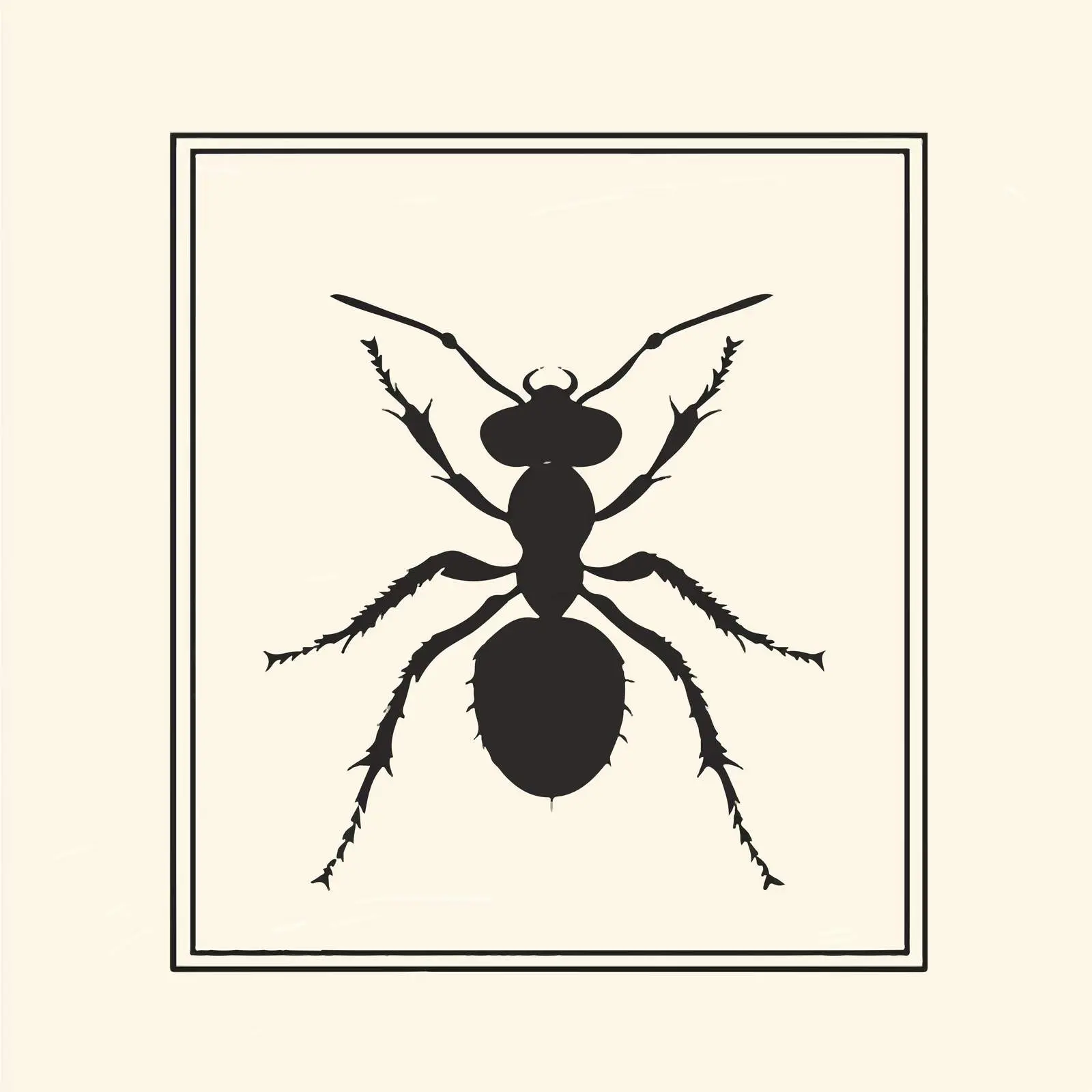 Flat Vector Black Ant Illustration — free download from Dotvec