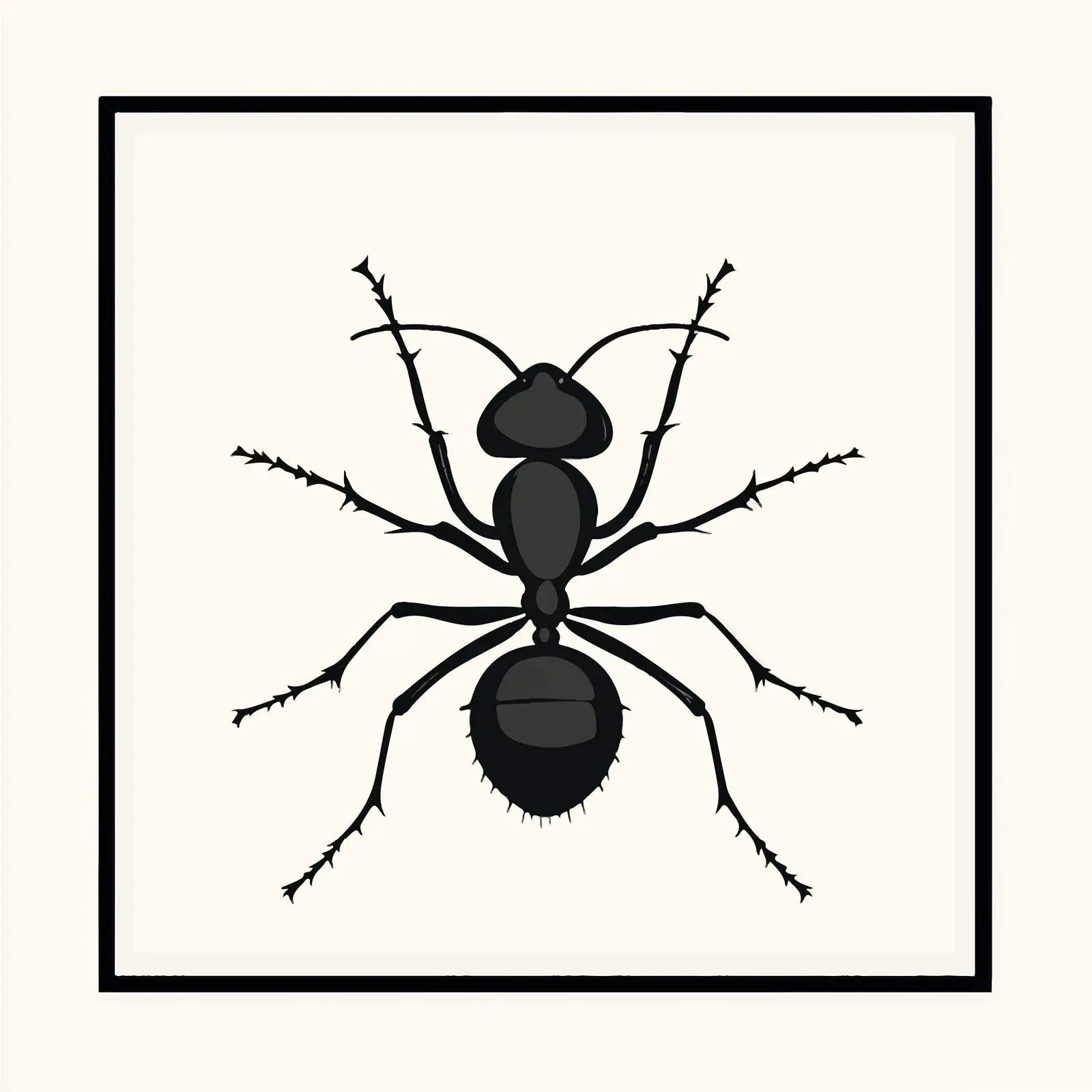Flat Vector Black Ant Illustration — free download from Dotvec