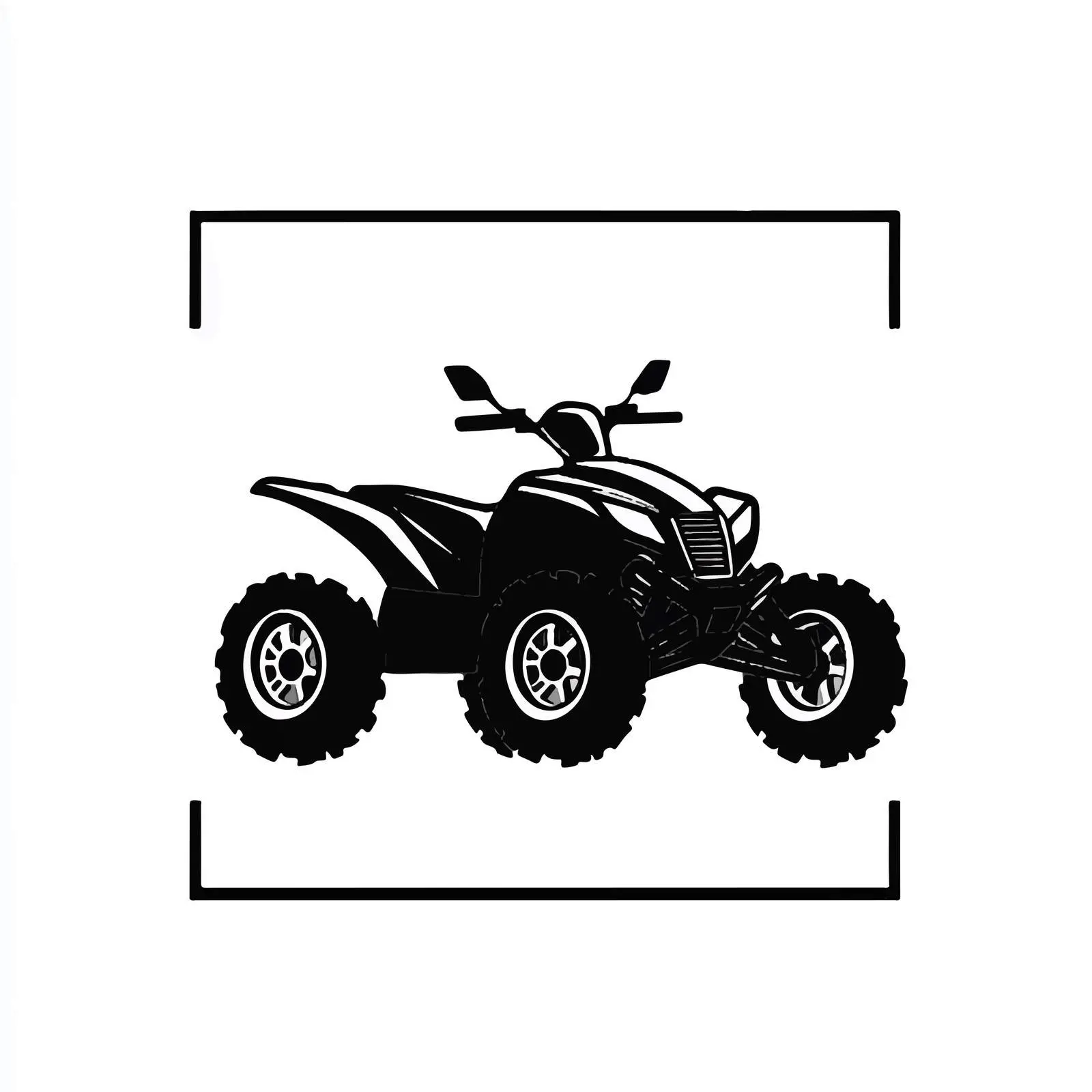 Black ATV Icon on White Background — free download from Dotvec