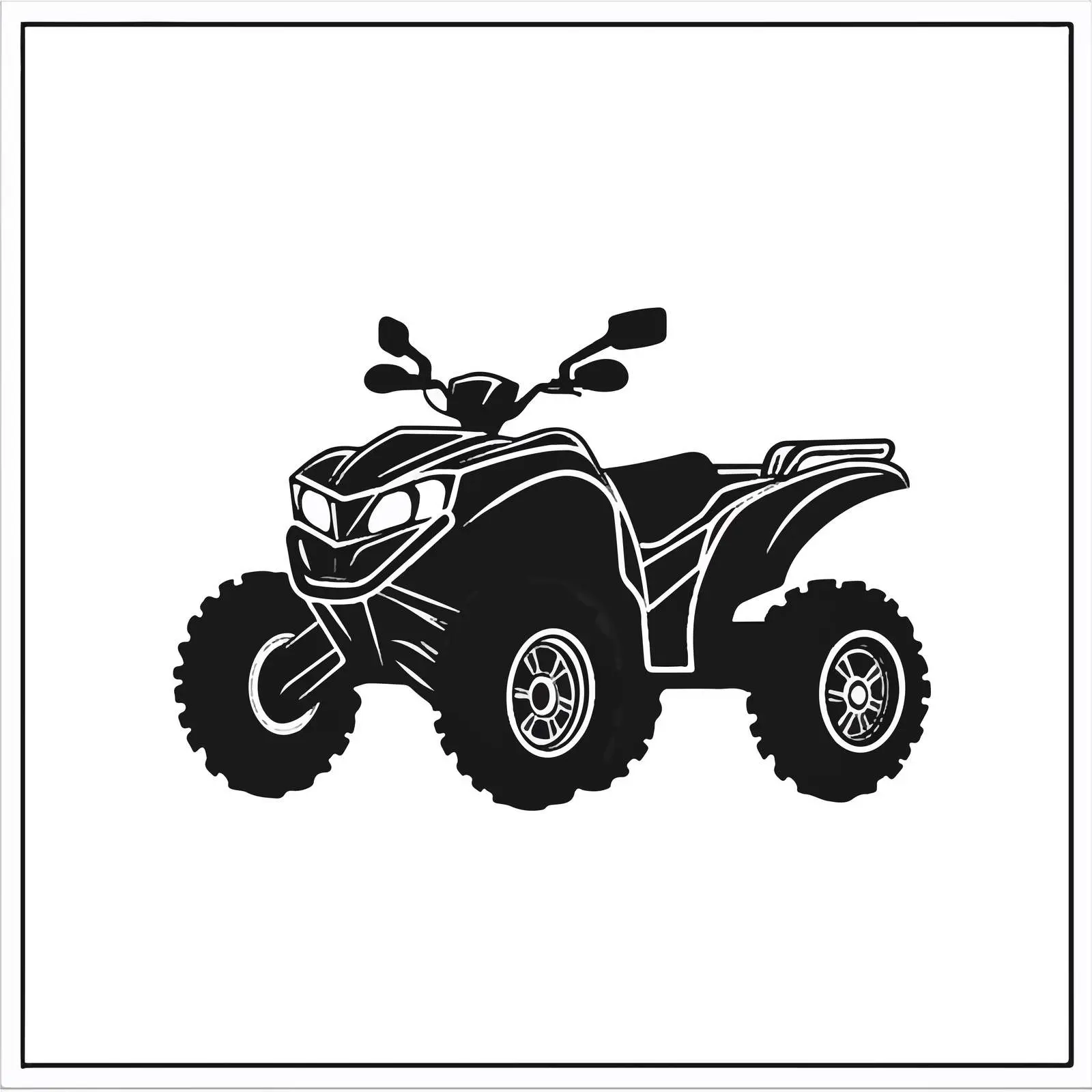 Black ATV Icon on White Background — free download from Dotvec