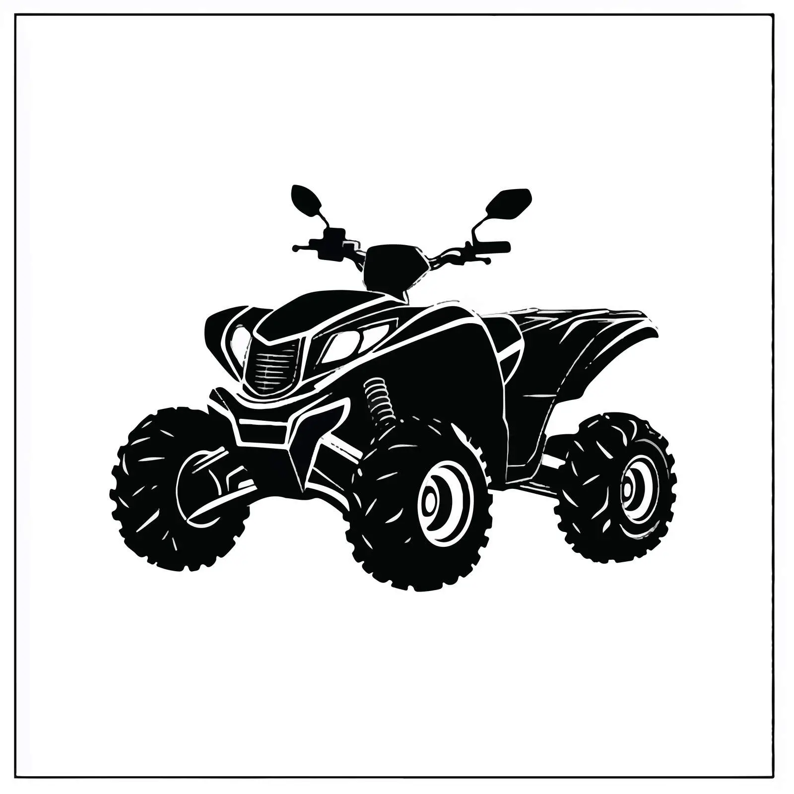 Black ATV Icon on White Background — free download from Dotvec