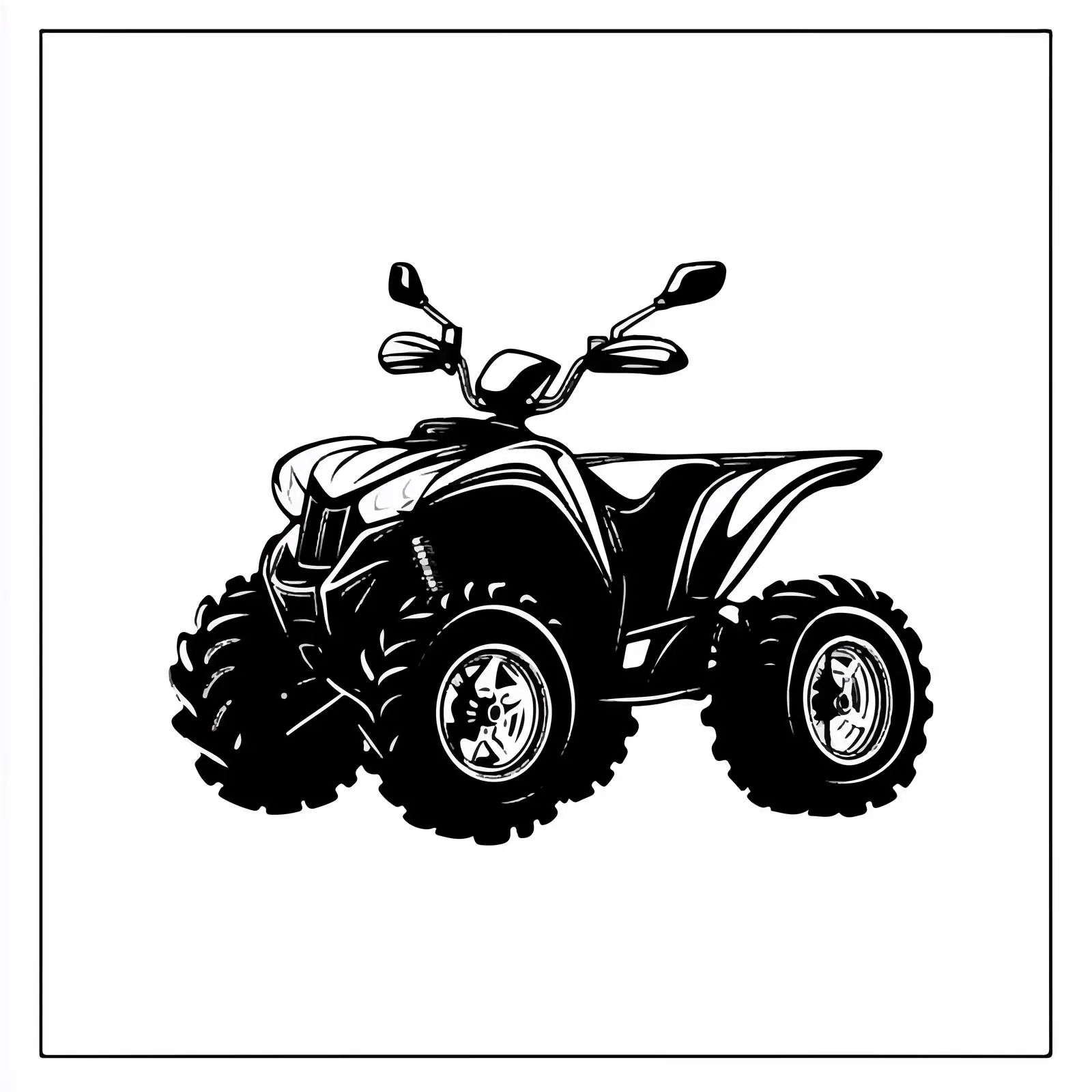Black ATV Icon on White Background — free download from Dotvec