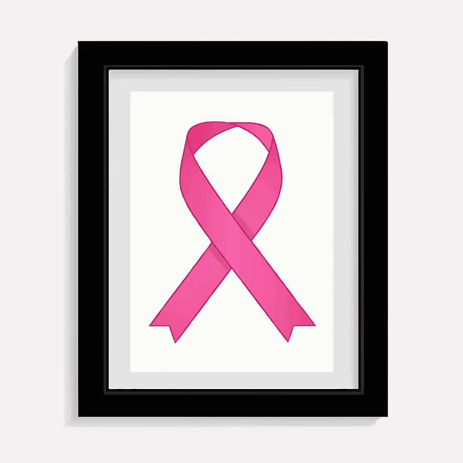 Black Breast Cancer Awareness Ribbon Icon — free download from Dotvec