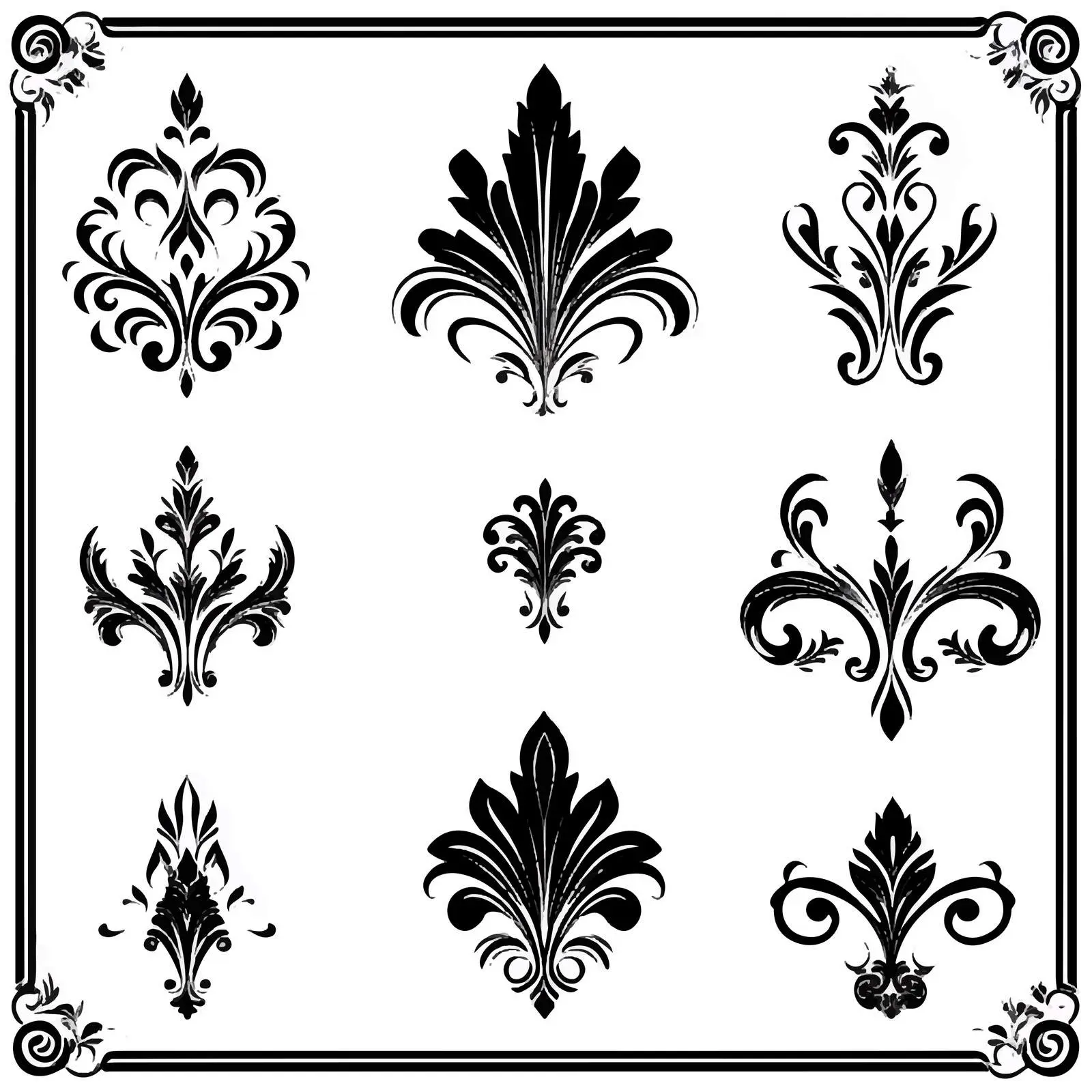 Black Ornamental Calligraphic Vector Set — free download from Dotvec