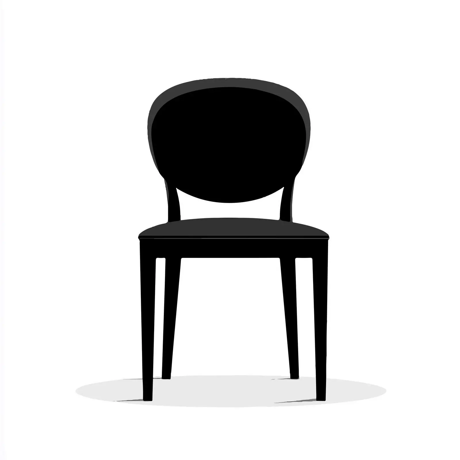 Black Chair Flat Vector Illustration — free download from Dotvec