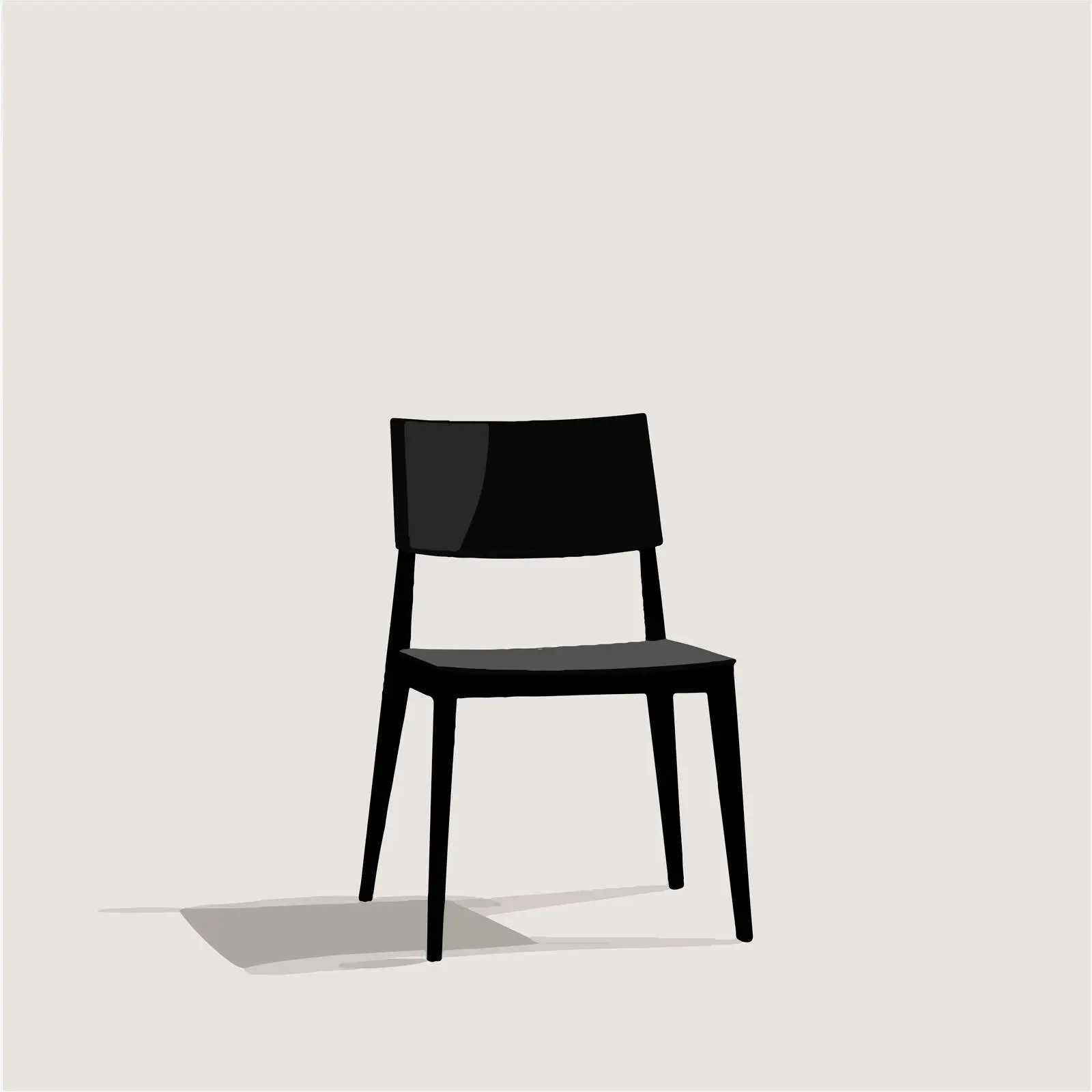 Black Chair on White Background Vector – free stylized chair image from Dotvec