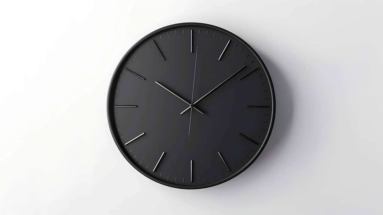 Minimalist Clock on White Wall Interior – free minimalist home image from Dotvec