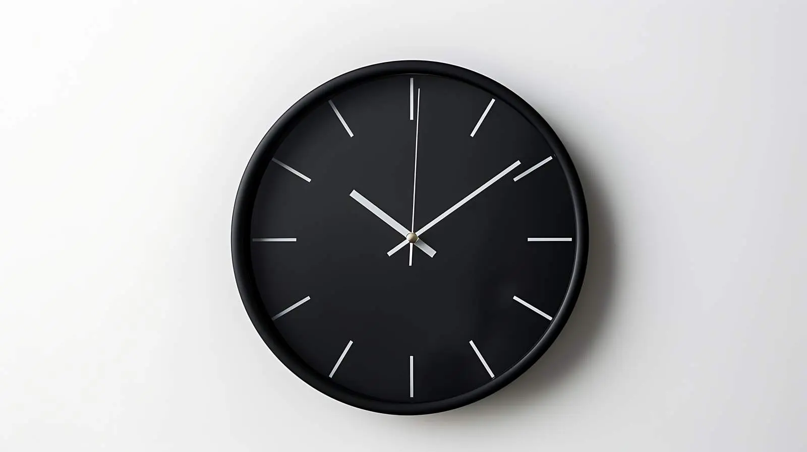 Minimalist Clock on White Wall Decor — free download from Dotvec
