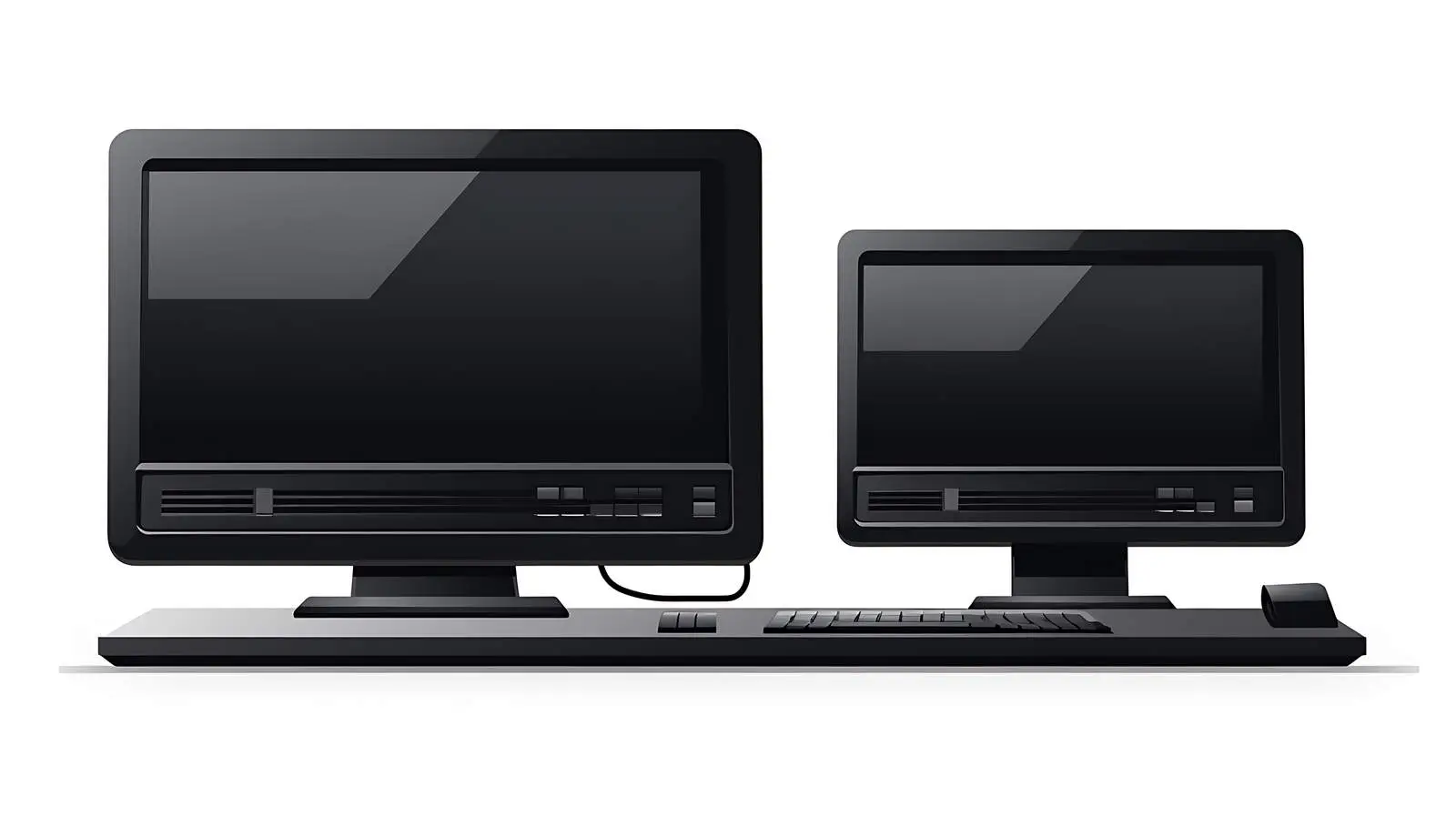 Modern Computer Illustration on White Background — free download from Dotvec