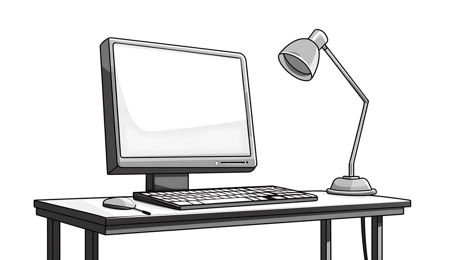 Computer Illustration on White Background — free download from Dotvec