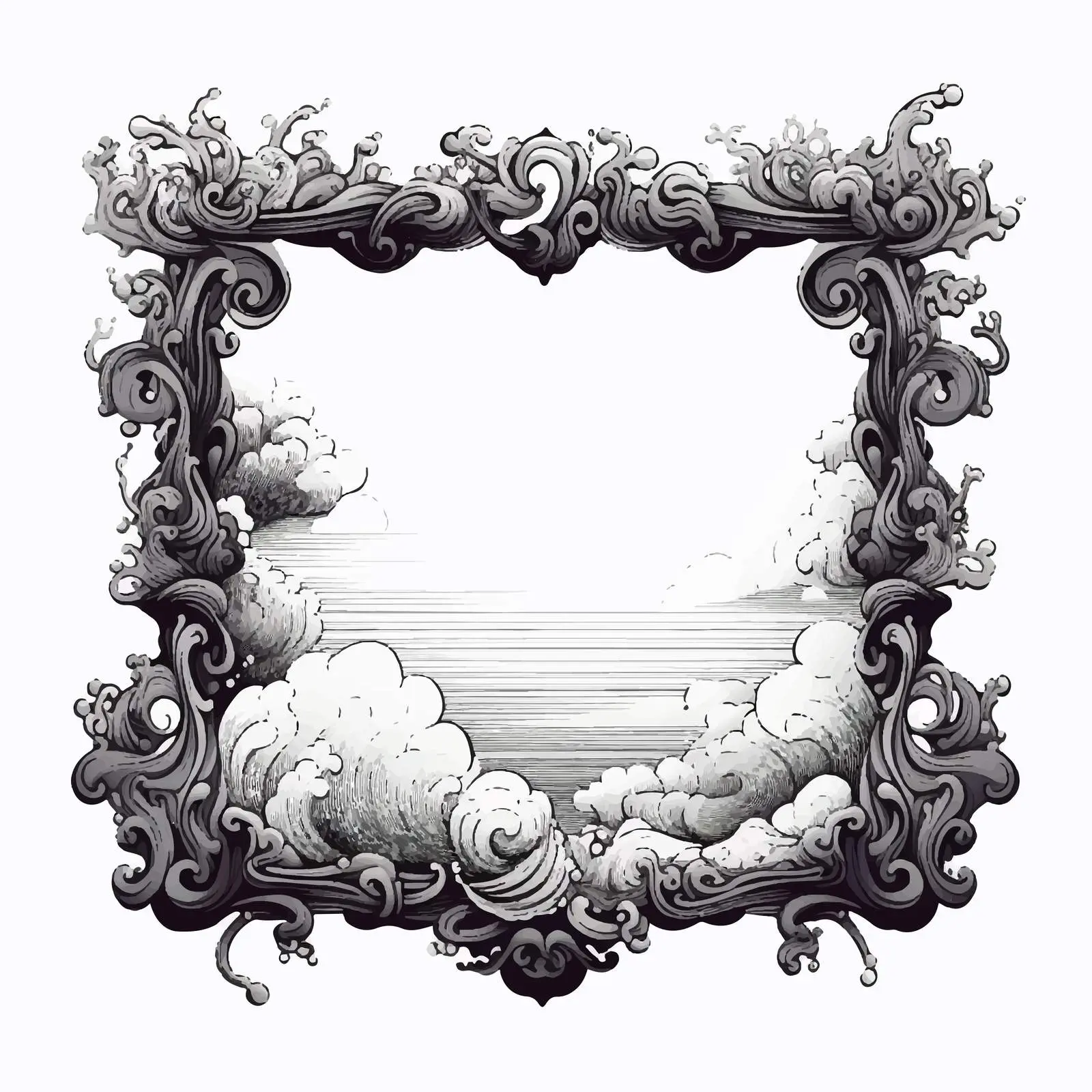 Creative Ocean Abstract Art Frame Design — free download from Dotvec