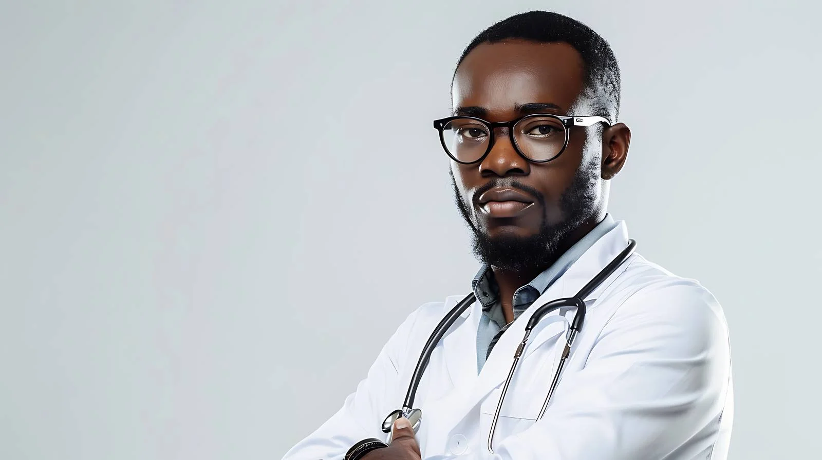 Professional Black Doctor Portrait — free download from Dotvec