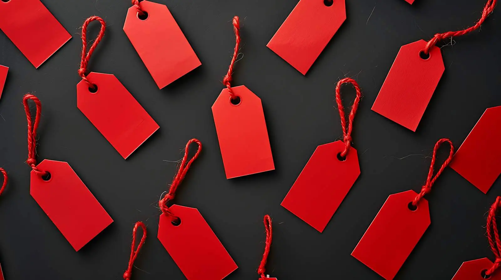 Black Friday Sales Discount Tags on Black Background – free savings image from Dotvec