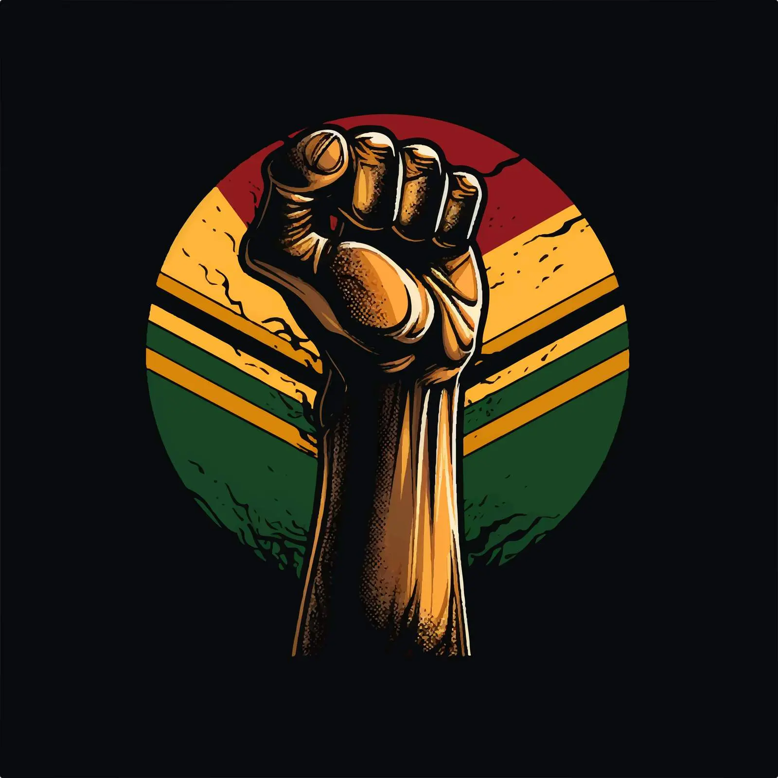 South Africa Flag Hand Drawn Vector Art – free protest image from Dotvec