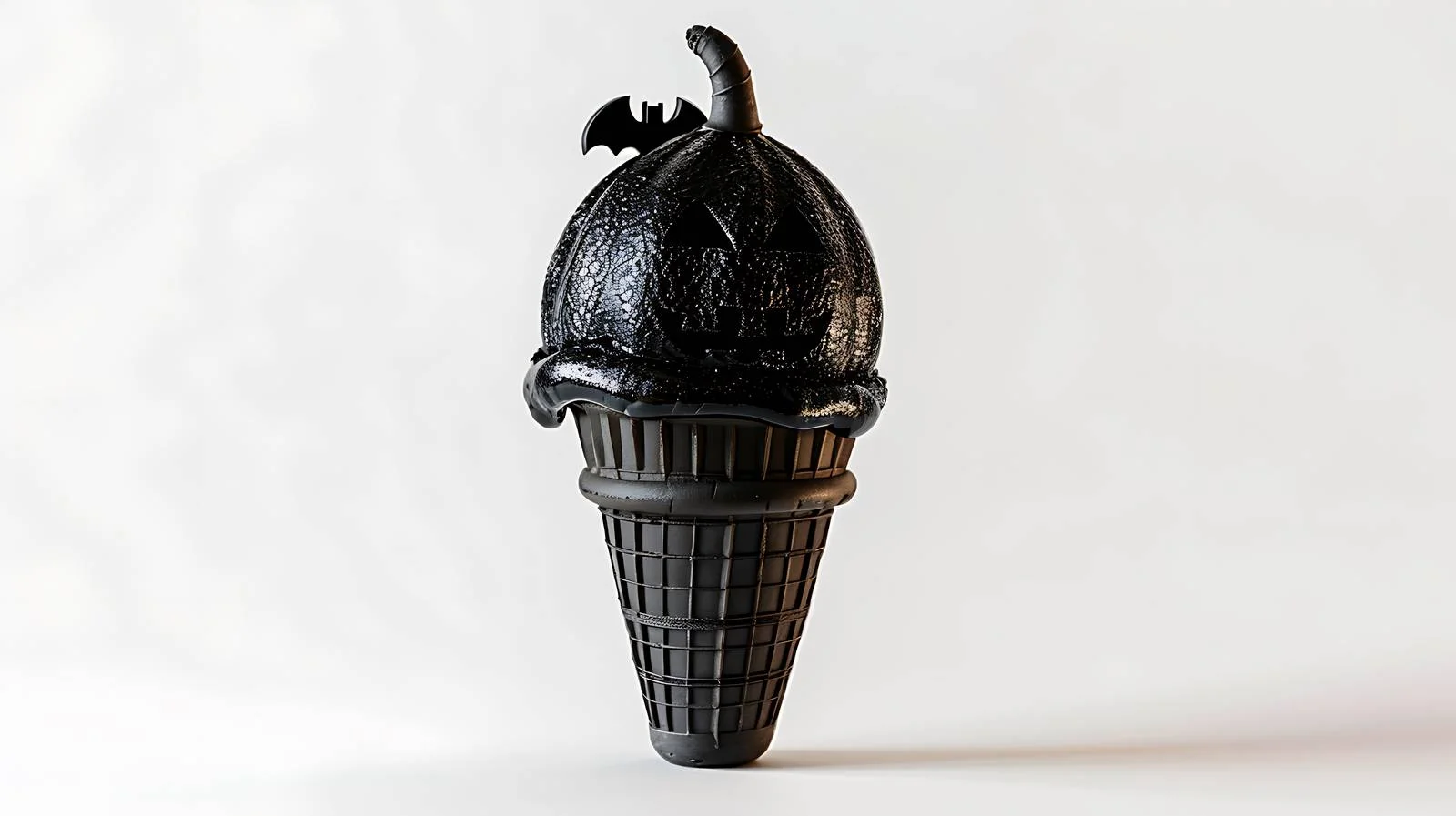 Elegant Black Ice Cream Cone for Halloween — free download from Dotvec