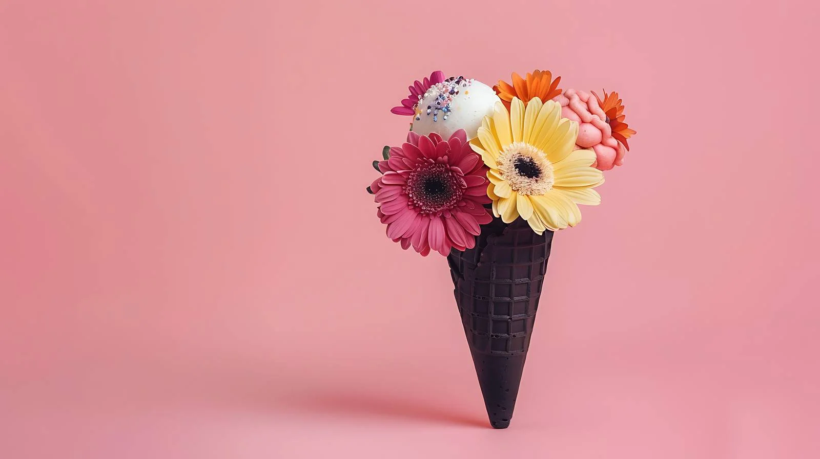 Elegant Flora Ice Cream Cone — free download from Dotvec