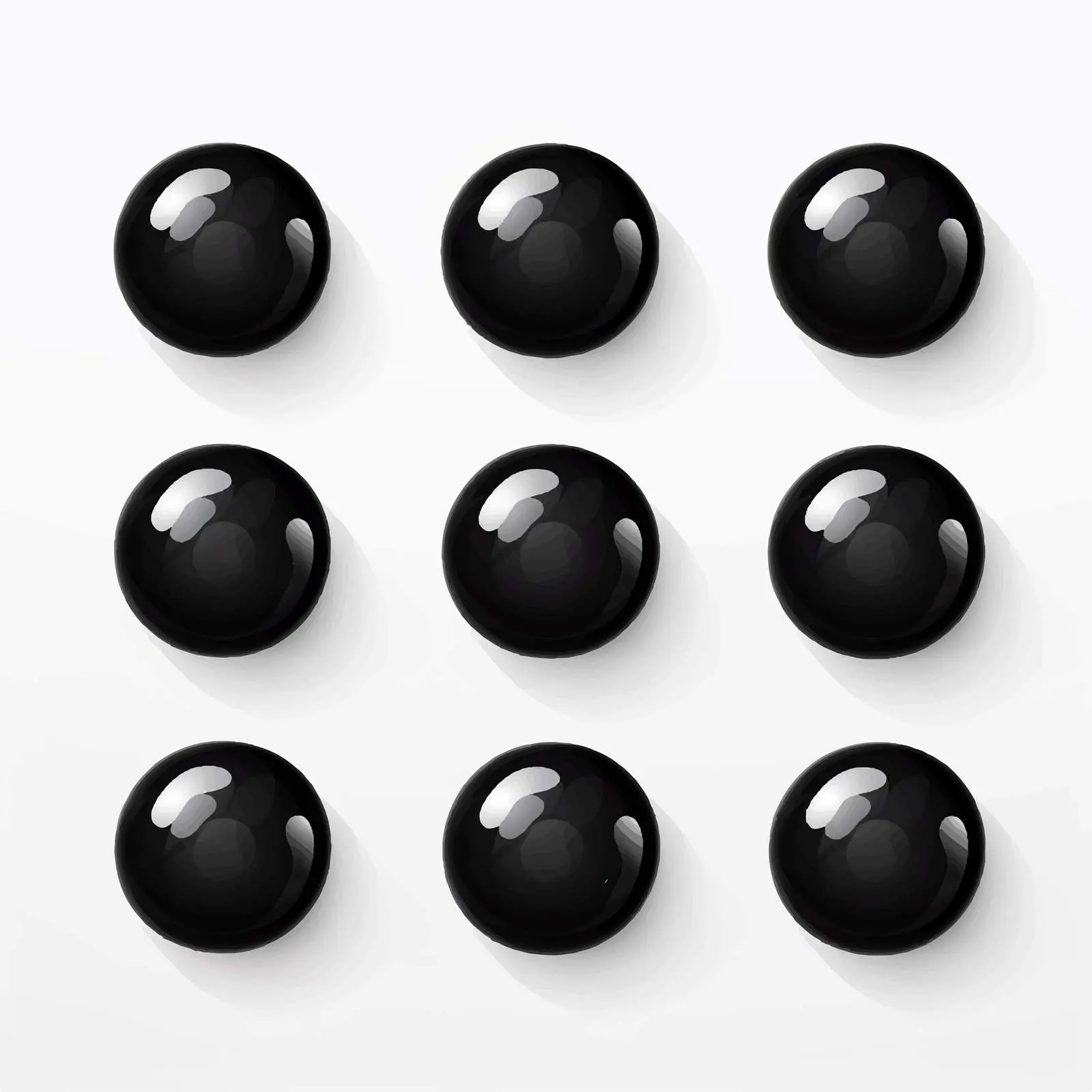 Black Marbles Vector Illustration on White Background — free download from Dotvec