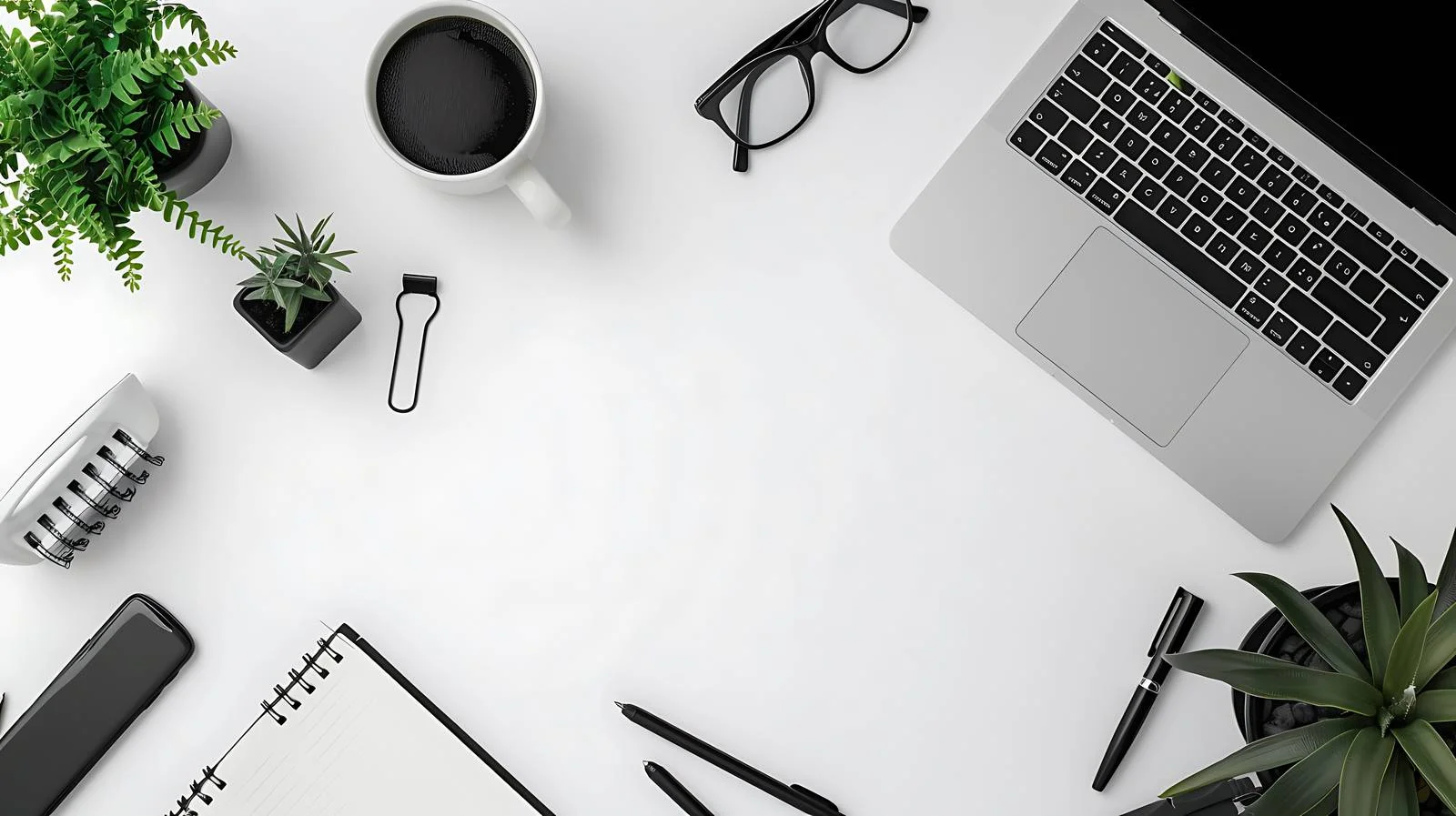 Sleek Office Desk and Laptop Setup — free download from Dotvec