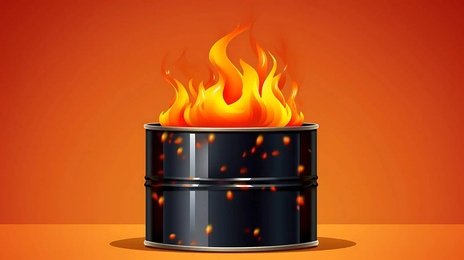 Oil Barrel with Flammable Sign — free download from Dotvec