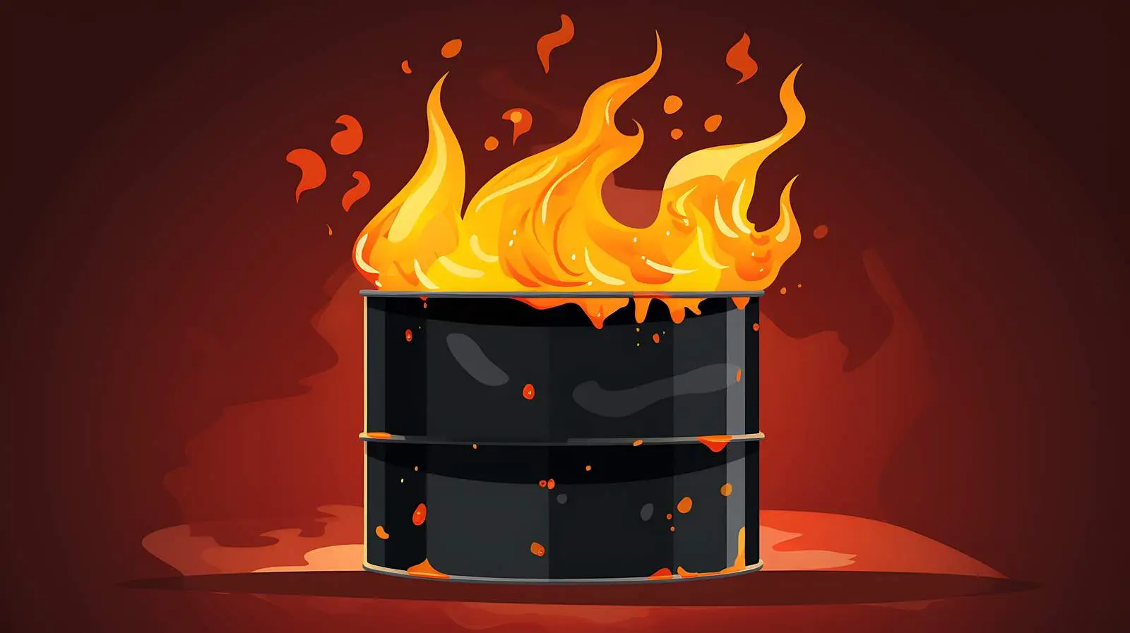 Oil Barrel with Flammable Sign — free download from Dotvec