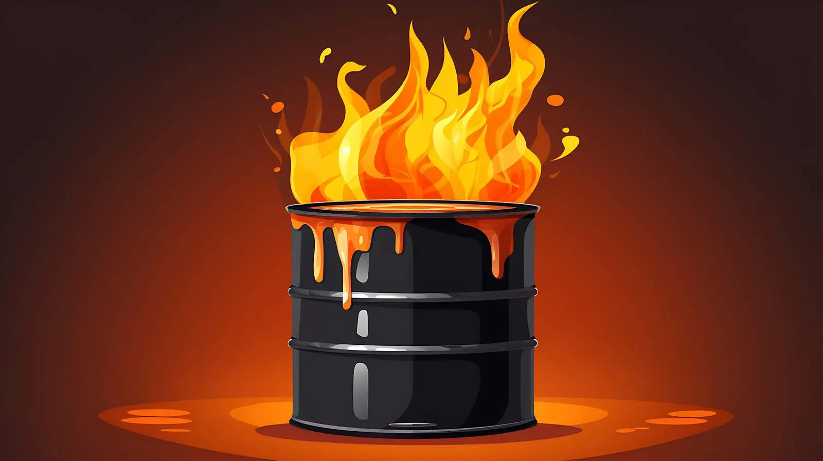 Oil Barrel with Flammable Sign — free download from Dotvec