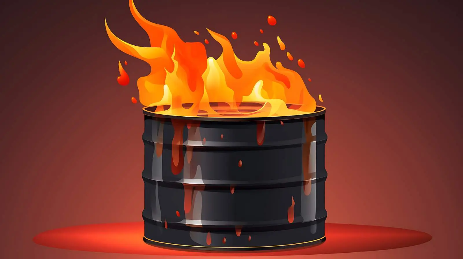 Oil Barrel with Flammable Sign — free download from Dotvec
