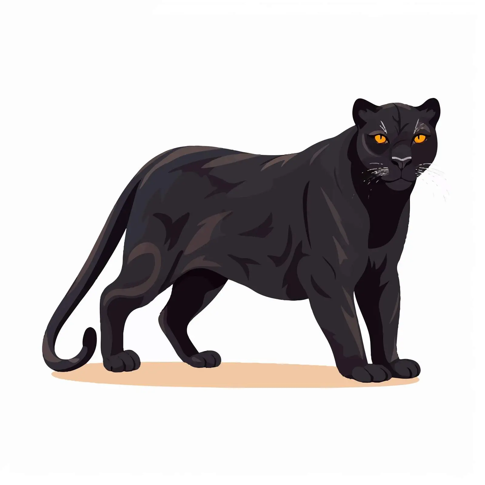 Isolated Black Panther on White Background — free download from Dotvec