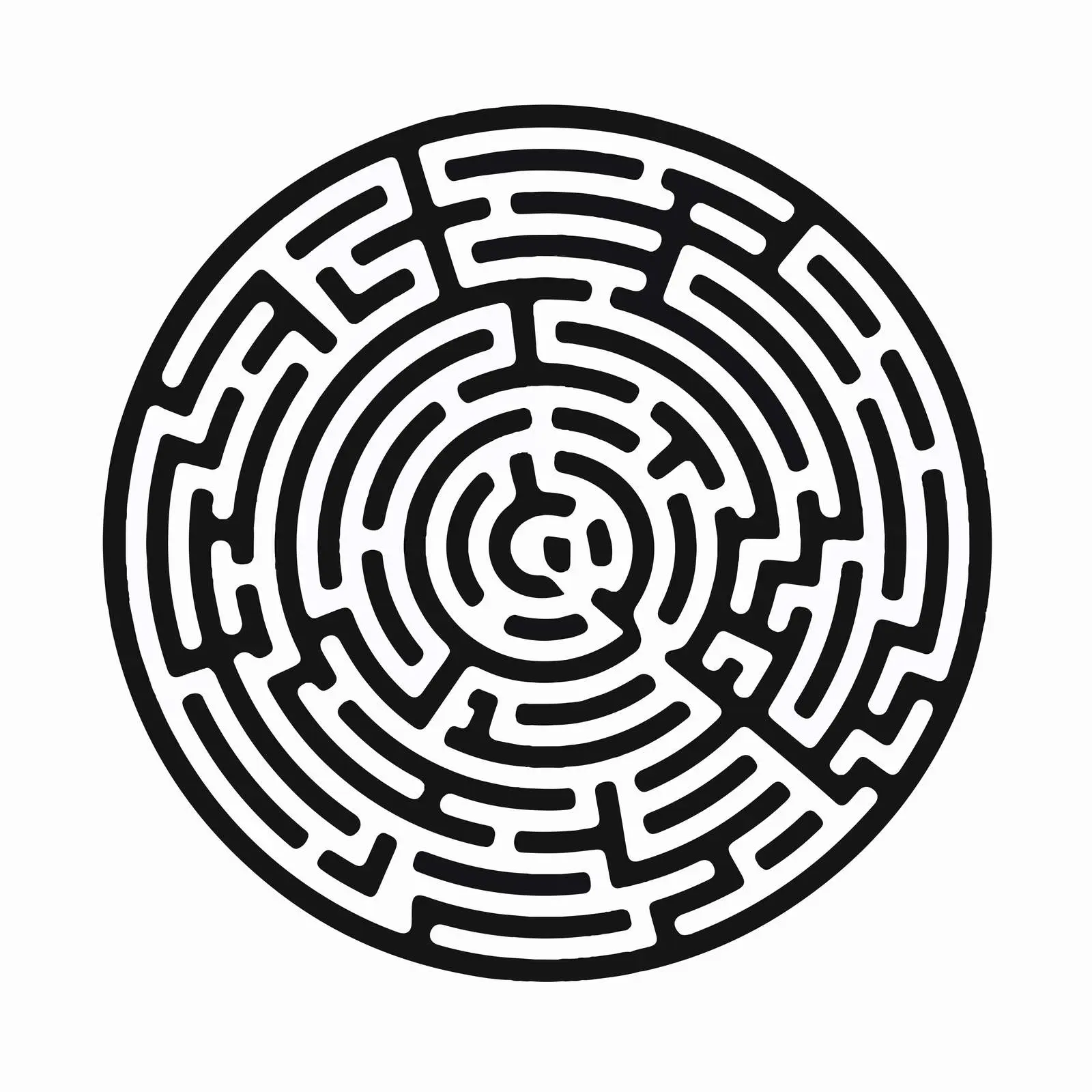 Black Round Maze Game for Kids — free download from Dotvec