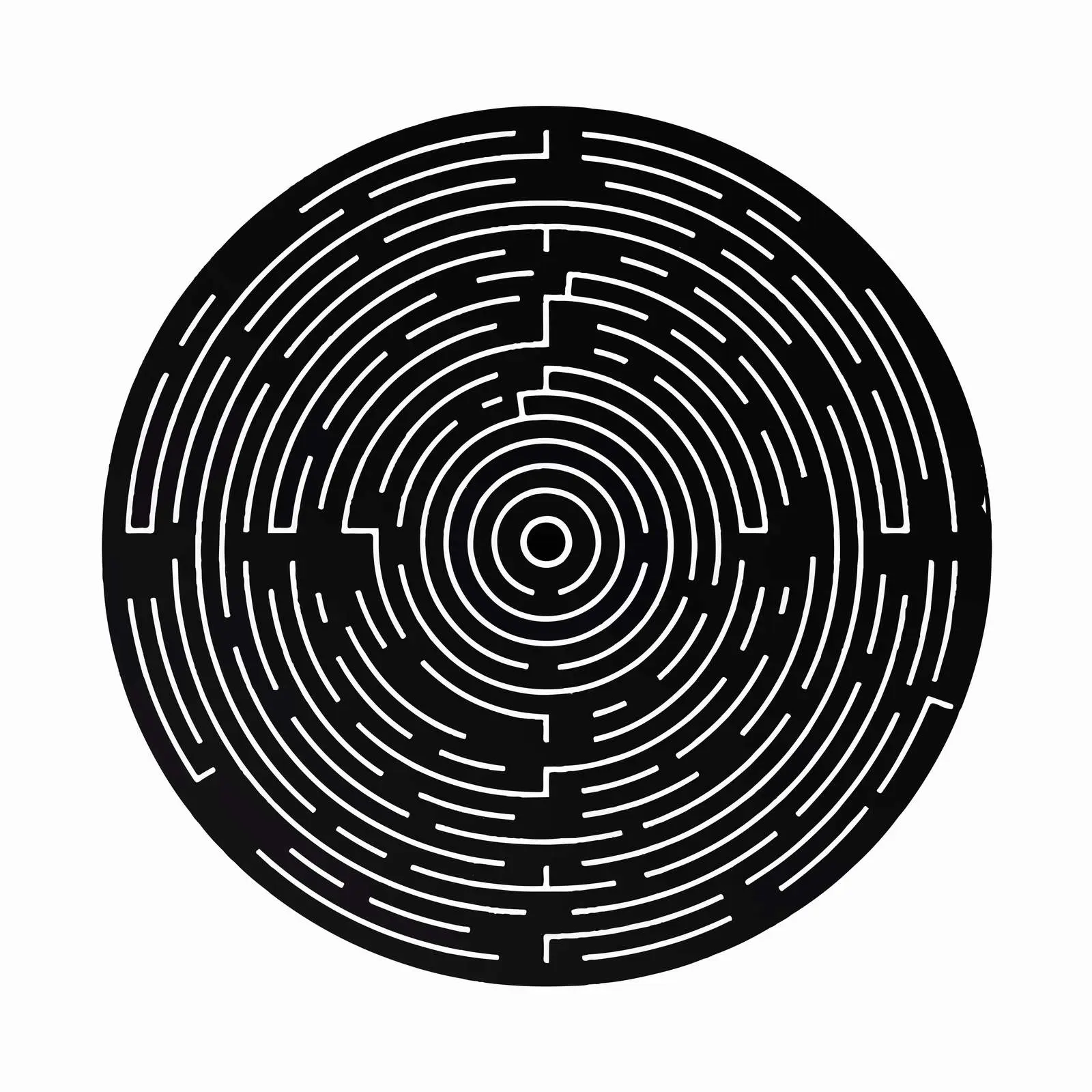 Black Round Maze Game for Kids — free download from Dotvec