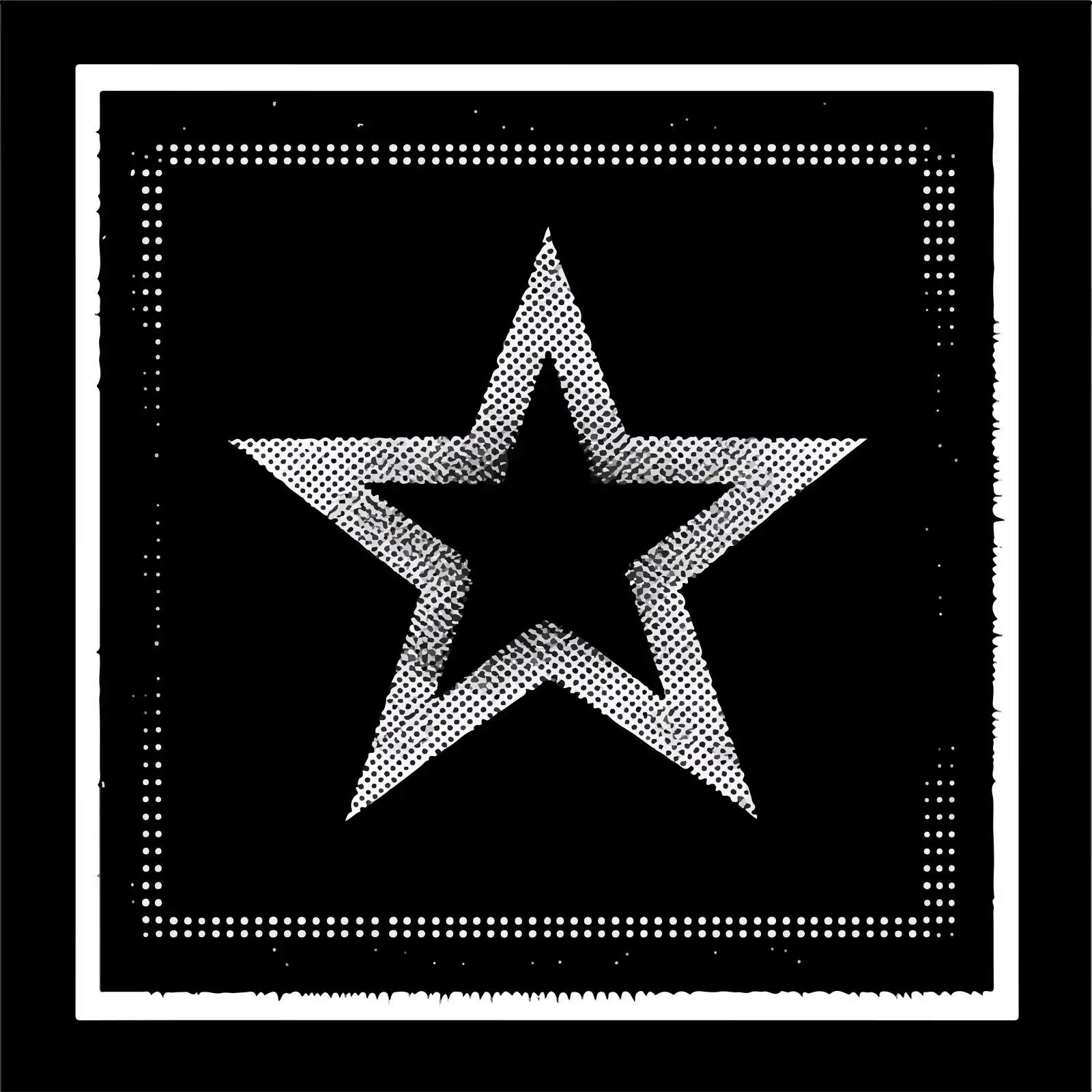 Black Star Line Border Vector Illustration – free black star image from Dotvec