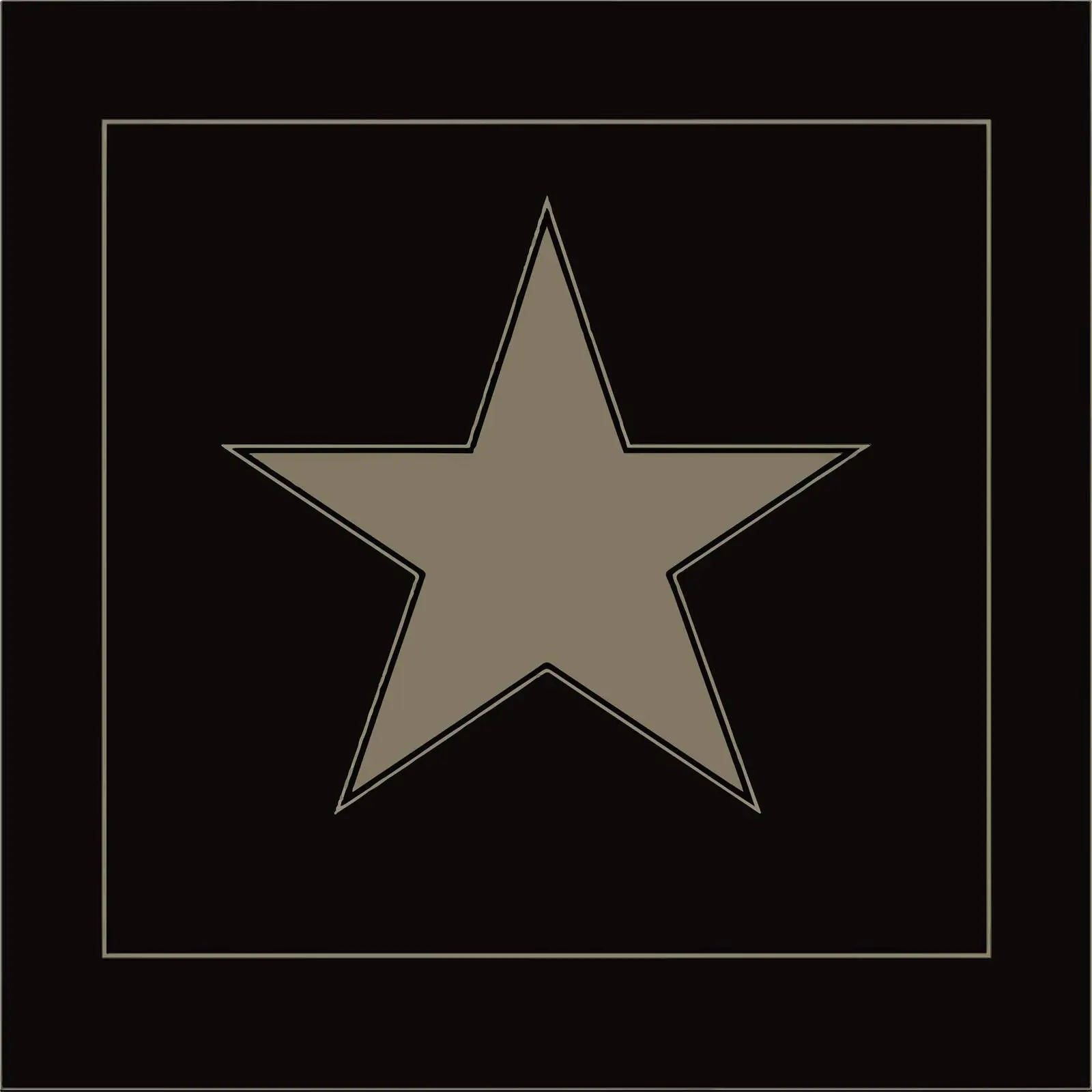 Black Star with Line Border Vector – free black star image from Dotvec